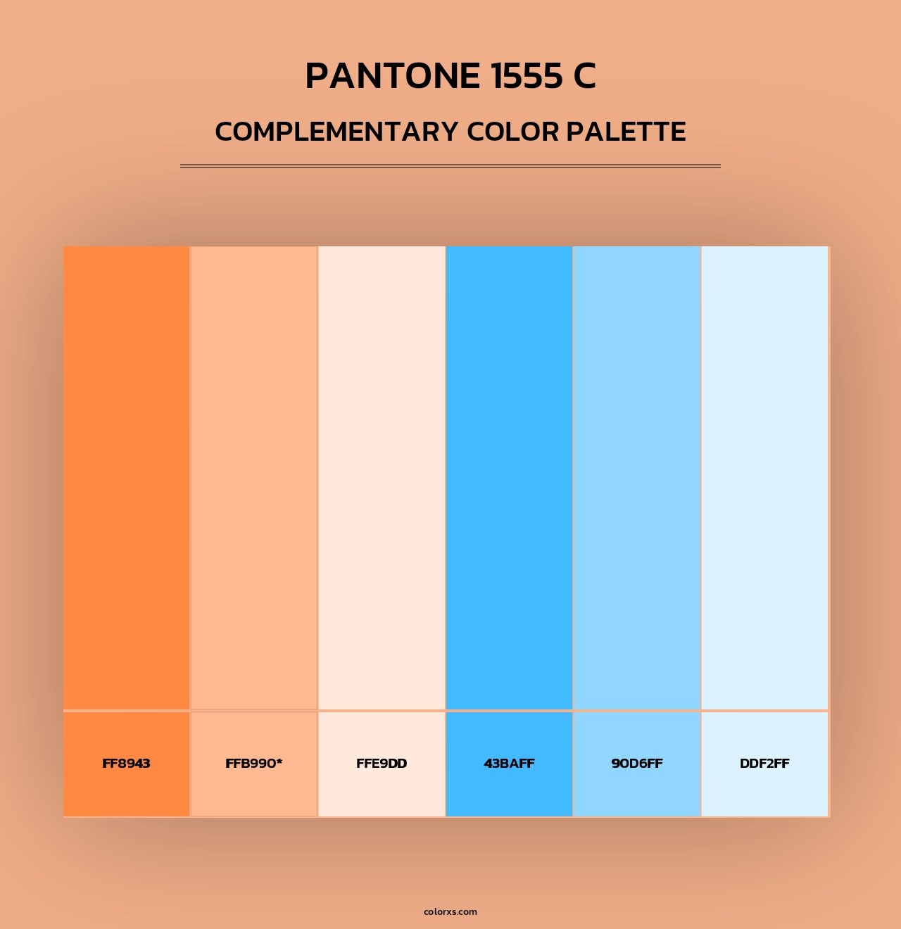 PANTONE 1555 C - Complementary Color Palette