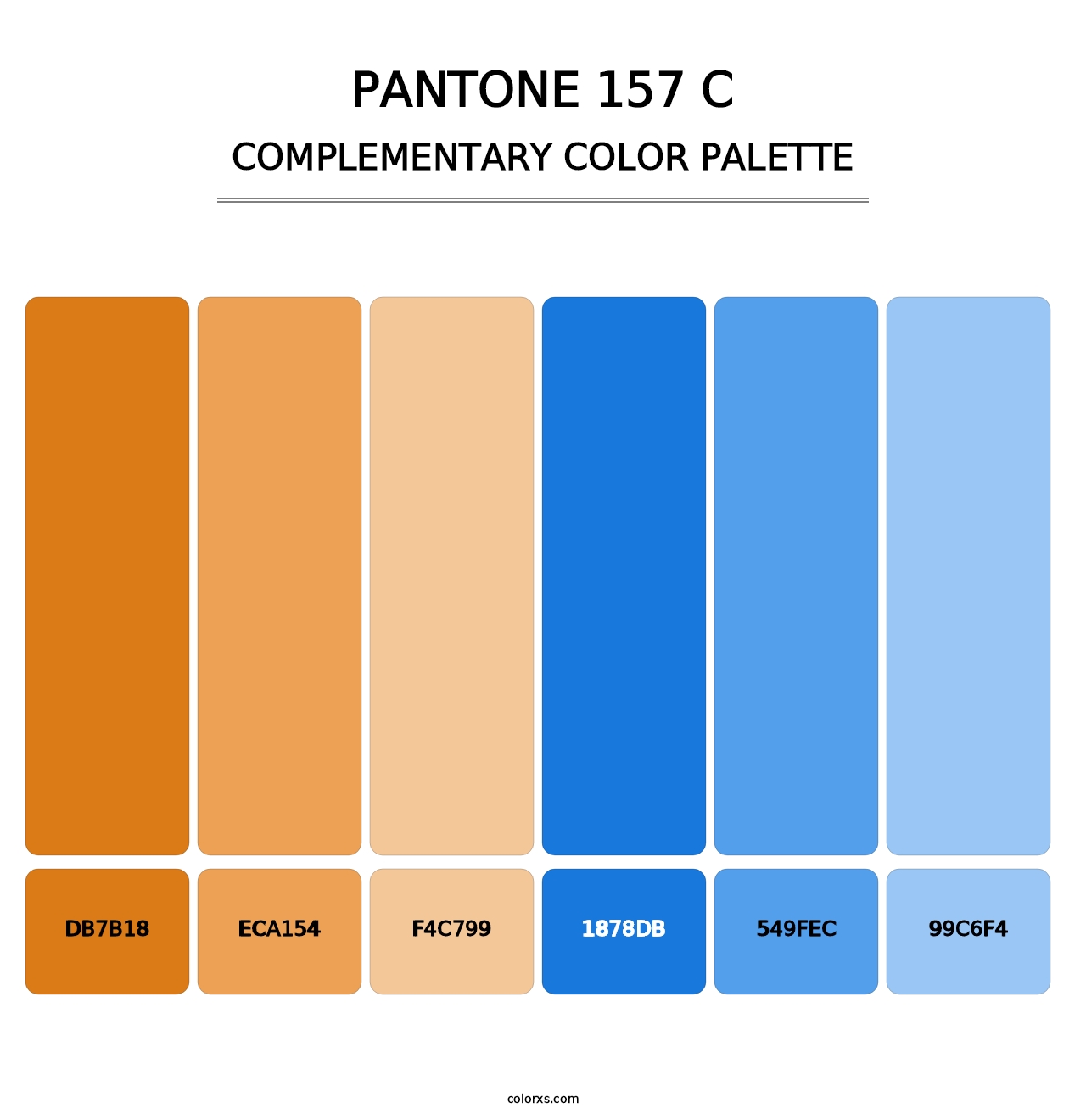 PANTONE 157 C - Complementary Color Palette