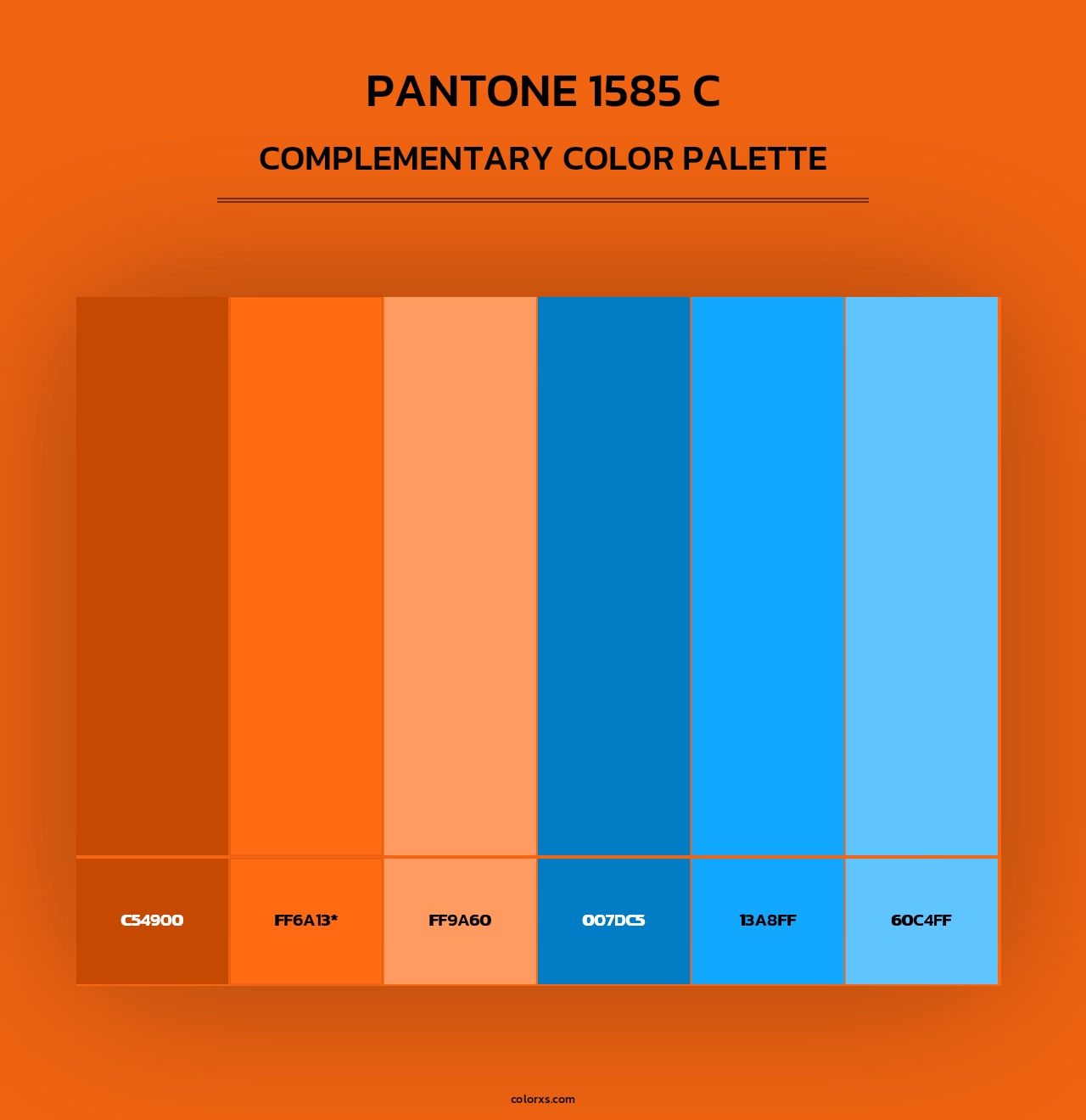 PANTONE 1585 C - Complementary Color Palette