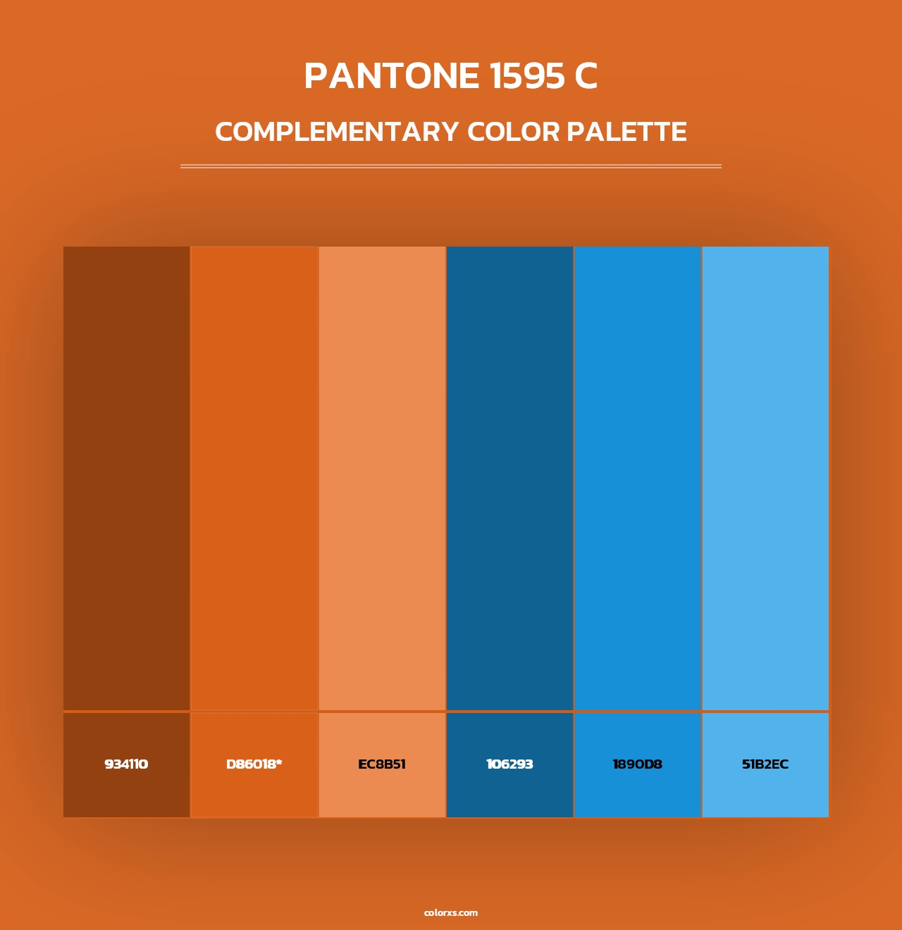 PANTONE 1595 C - Complementary Color Palette