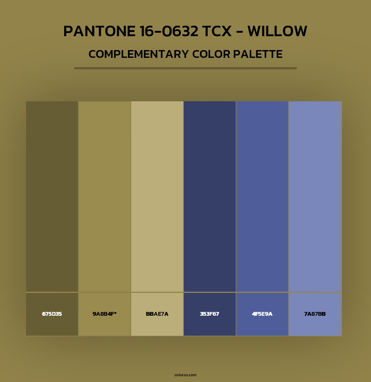 PANTONE 16-0632 TCX - Willow - Complementary Color Palette