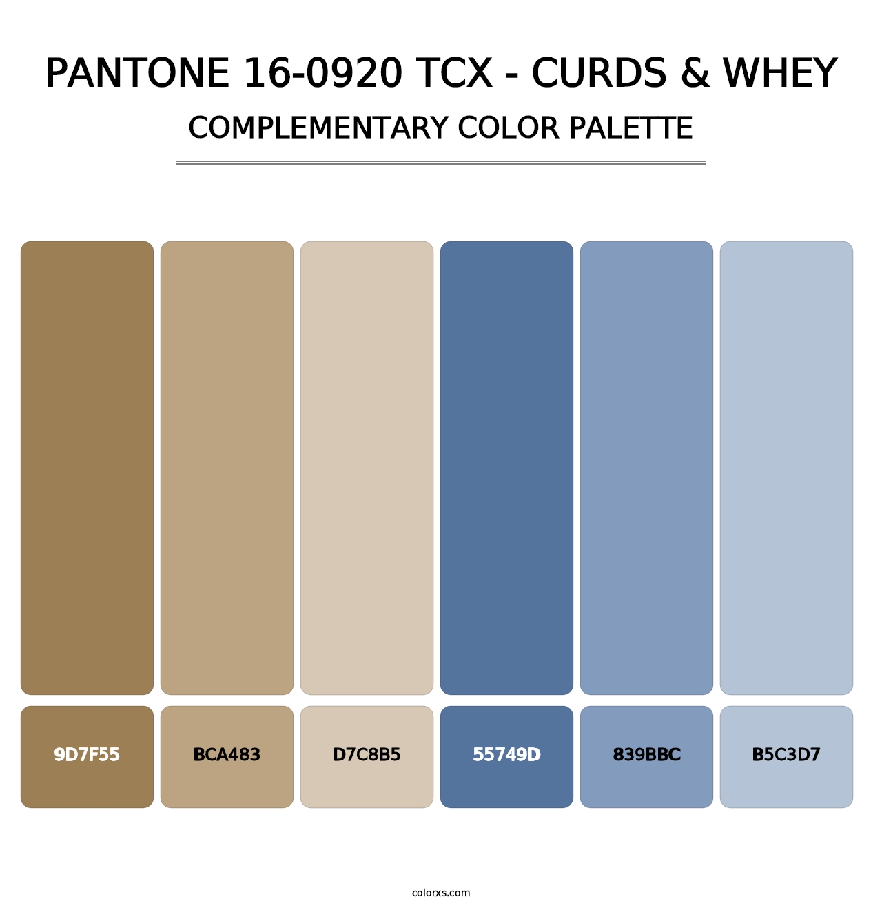 PANTONE 16-0920 TCX - Curds & Whey - Complementary Color Palette