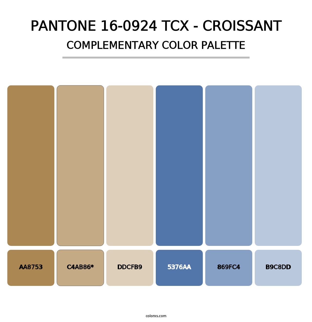 PANTONE 16-0924 TCX - Croissant - Complementary Color Palette