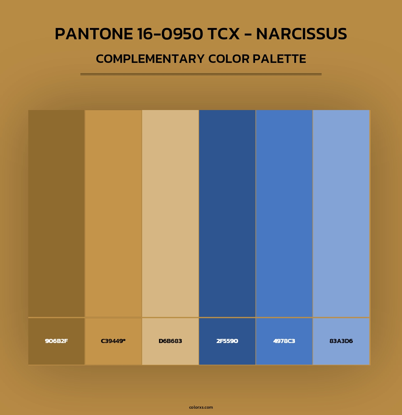 PANTONE 16-0950 TCX - Narcissus - Complementary Color Palette