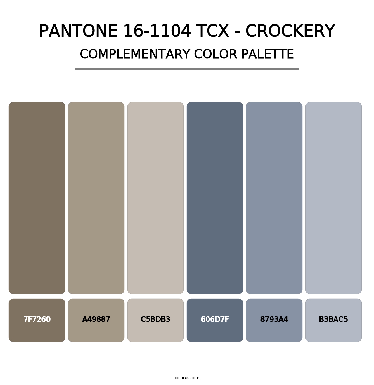 PANTONE 16-1104 TCX - Crockery - Complementary Color Palette