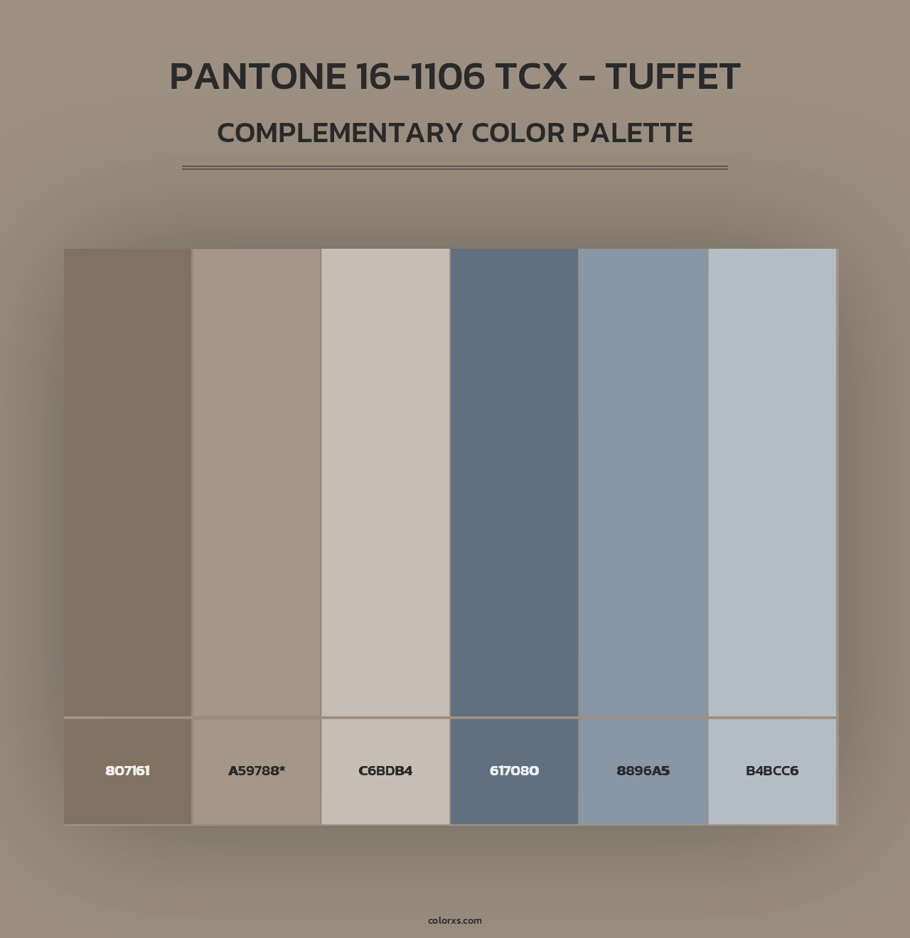 PANTONE 16-1106 TCX - Tuffet - Complementary Color Palette