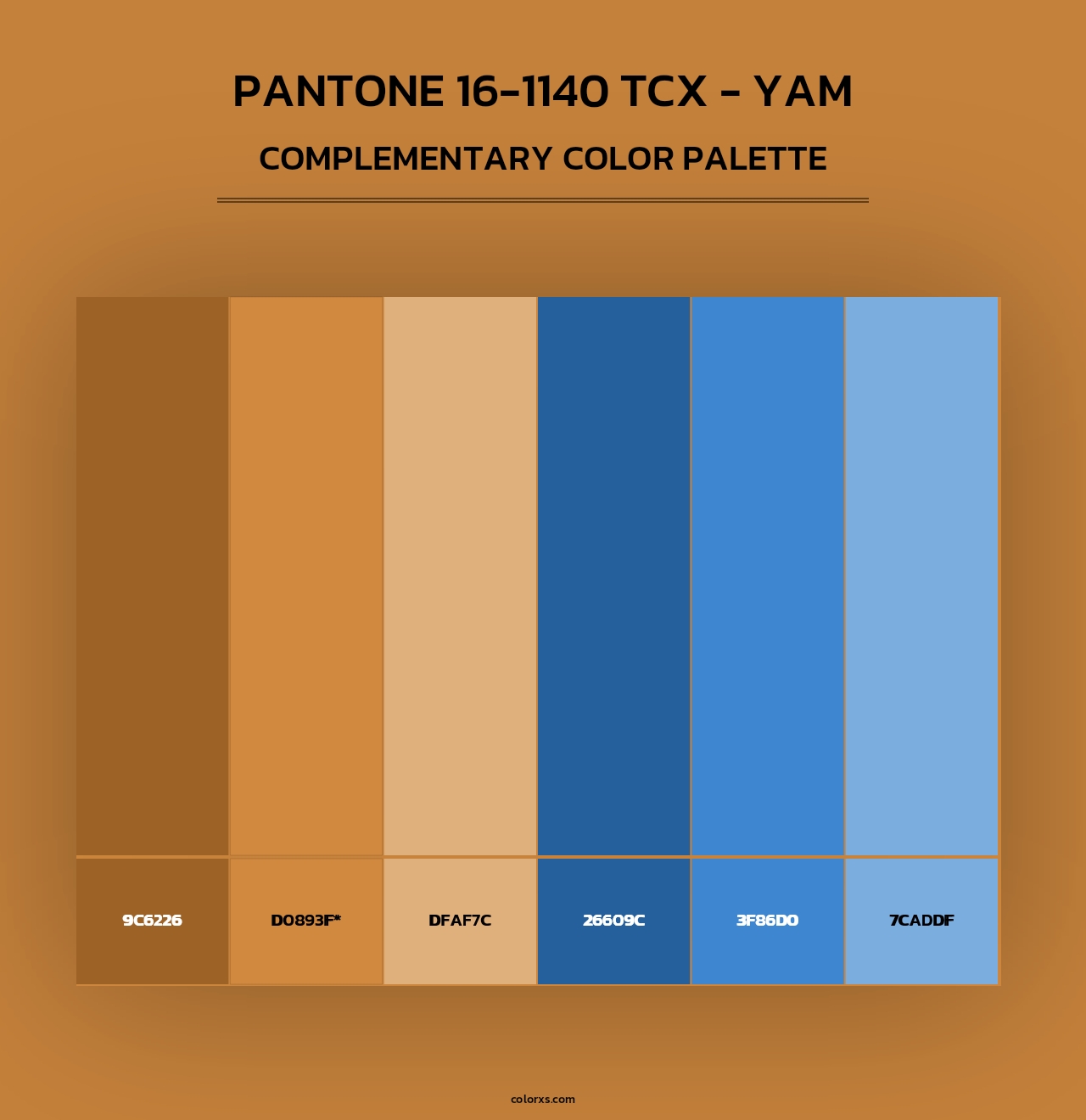 PANTONE 16-1140 TCX - Yam - Complementary Color Palette