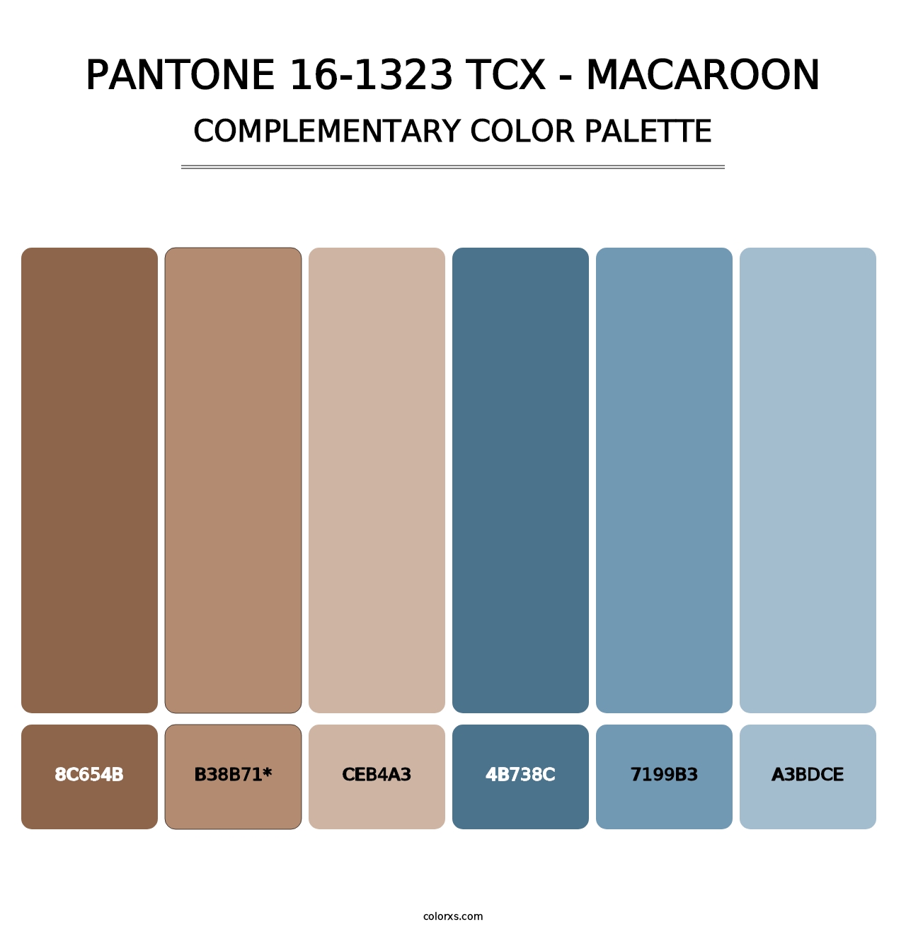 PANTONE 16-1323 TCX - Macaroon - Complementary Color Palette