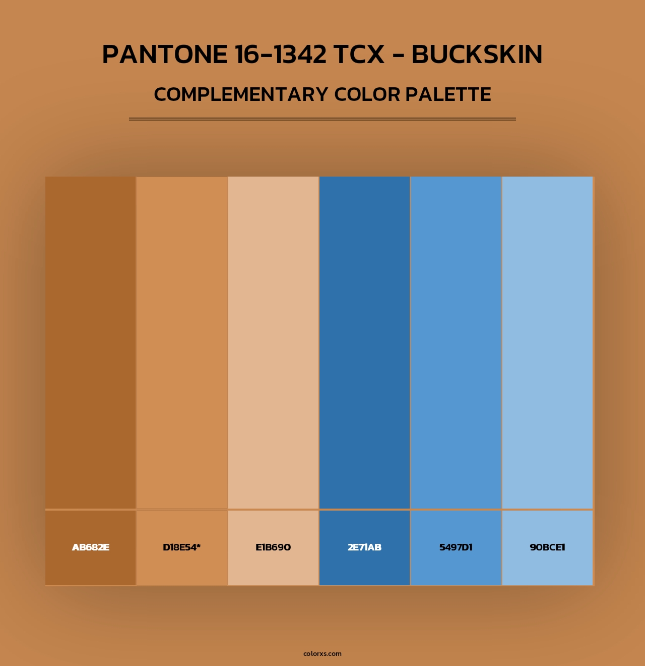 PANTONE 16-1342 TCX - Buckskin - Complementary Color Palette