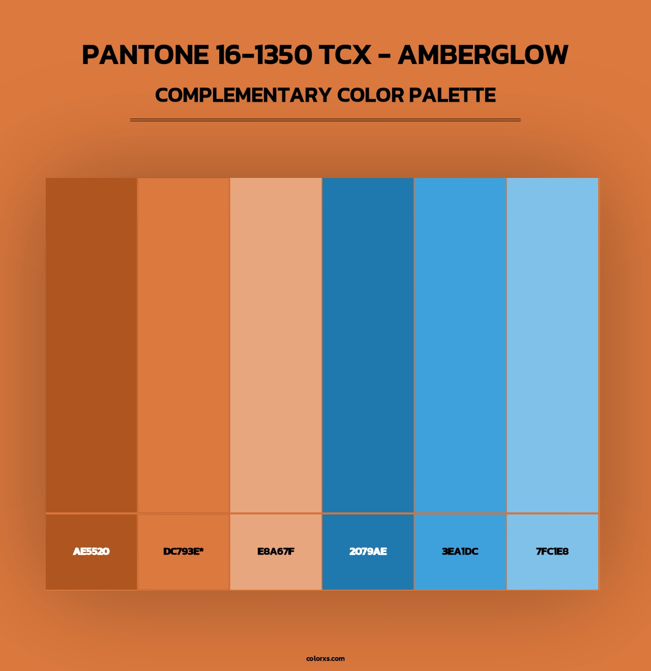 PANTONE 16-1350 TCX - Amberglow - Complementary Color Palette