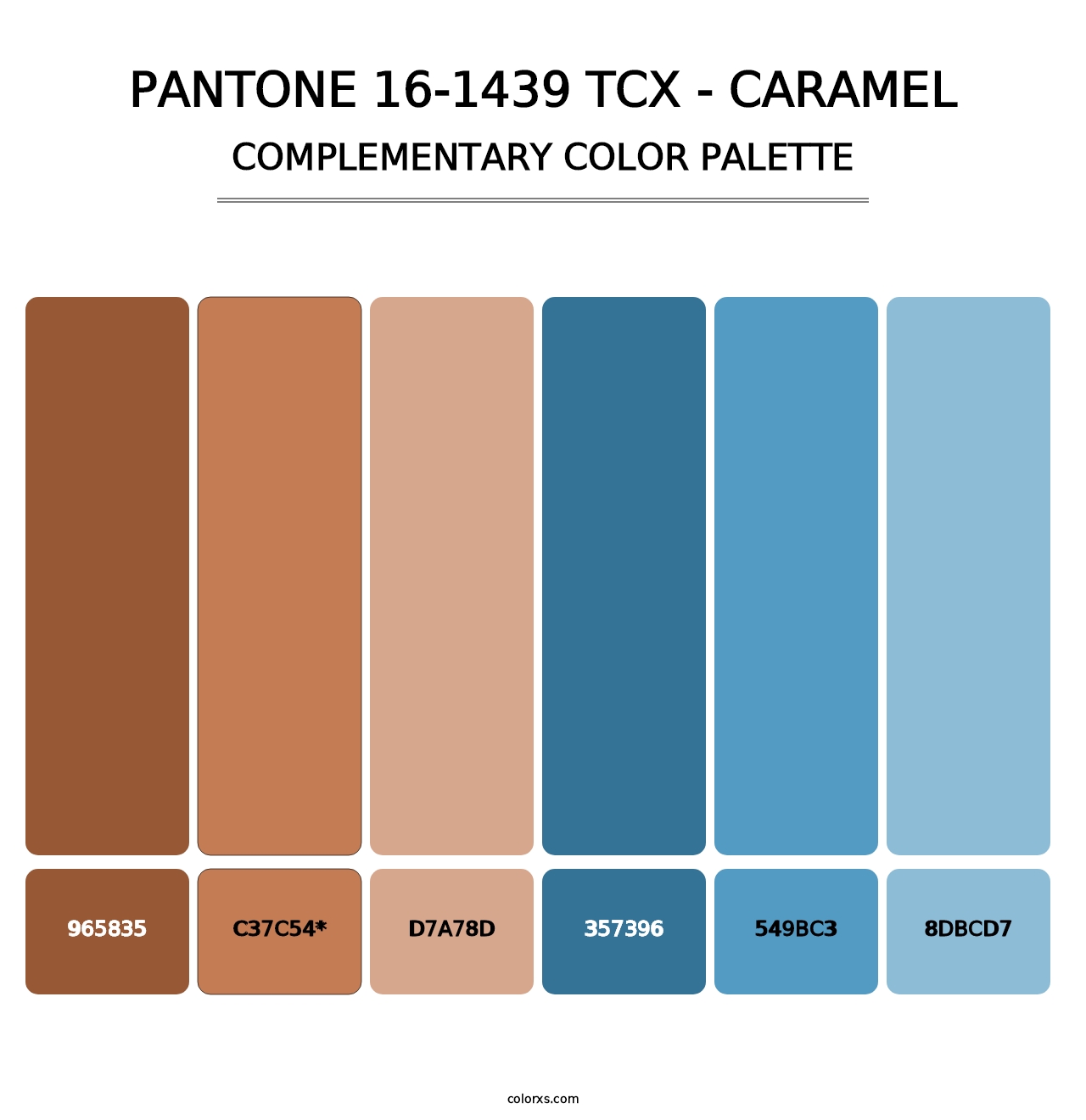 PANTONE 16-1439 TCX - Caramel - Complementary Color Palette