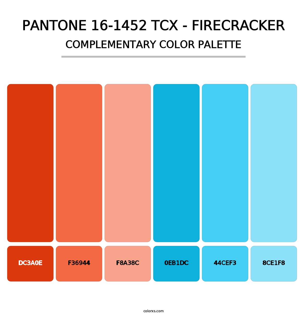 PANTONE 16-1452 TCX - Firecracker - Complementary Color Palette
