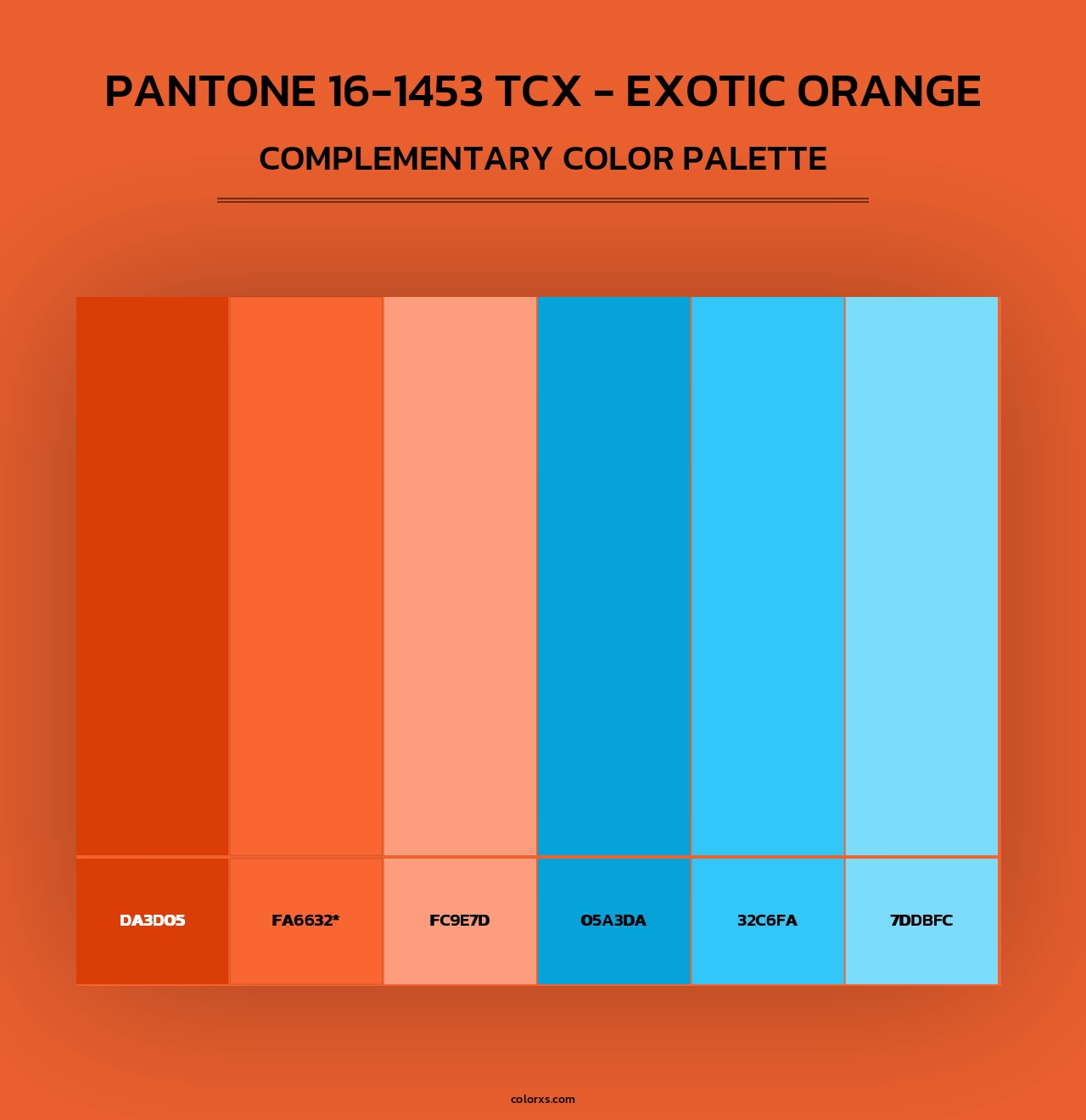 PANTONE 16-1453 TCX - Exotic Orange - Complementary Color Palette