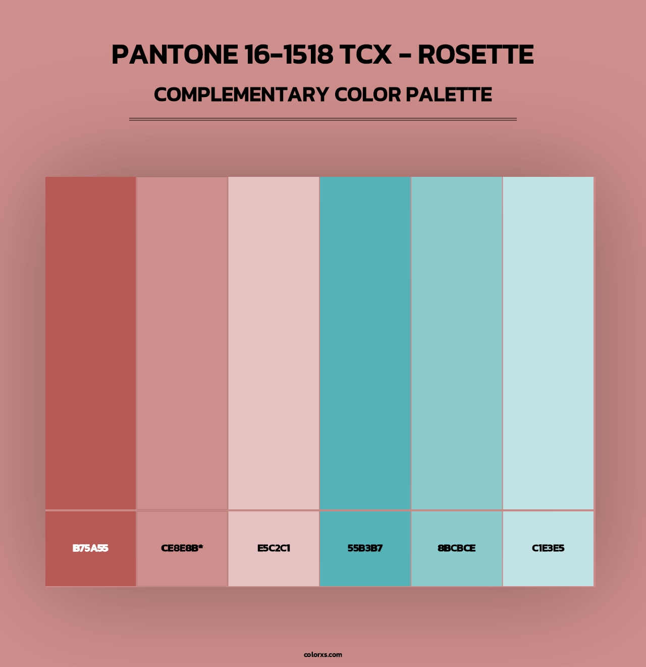 PANTONE 16-1518 TCX - Rosette - Complementary Color Palette
