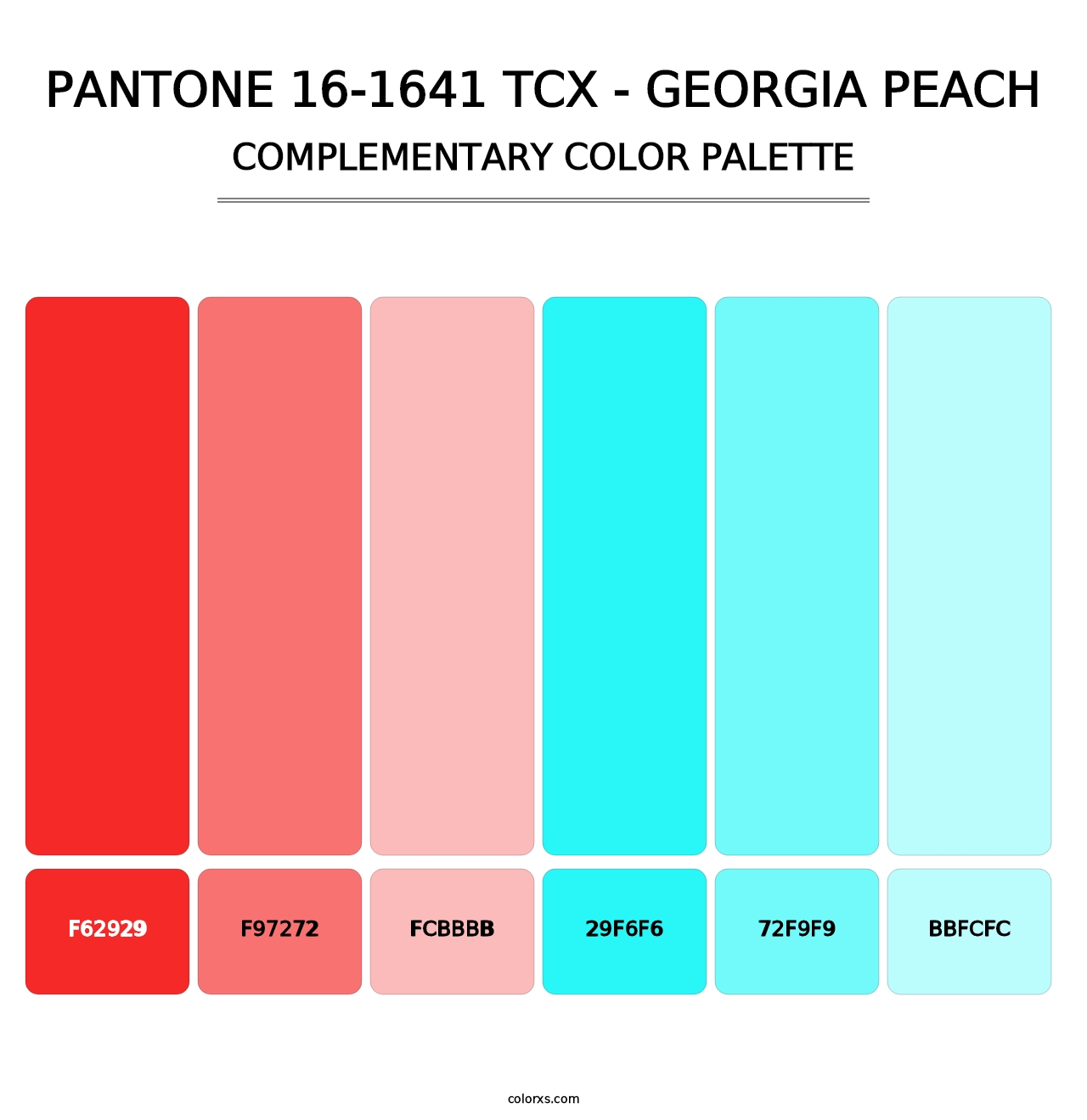 PANTONE 16-1641 TCX - Georgia Peach - Complementary Color Palette