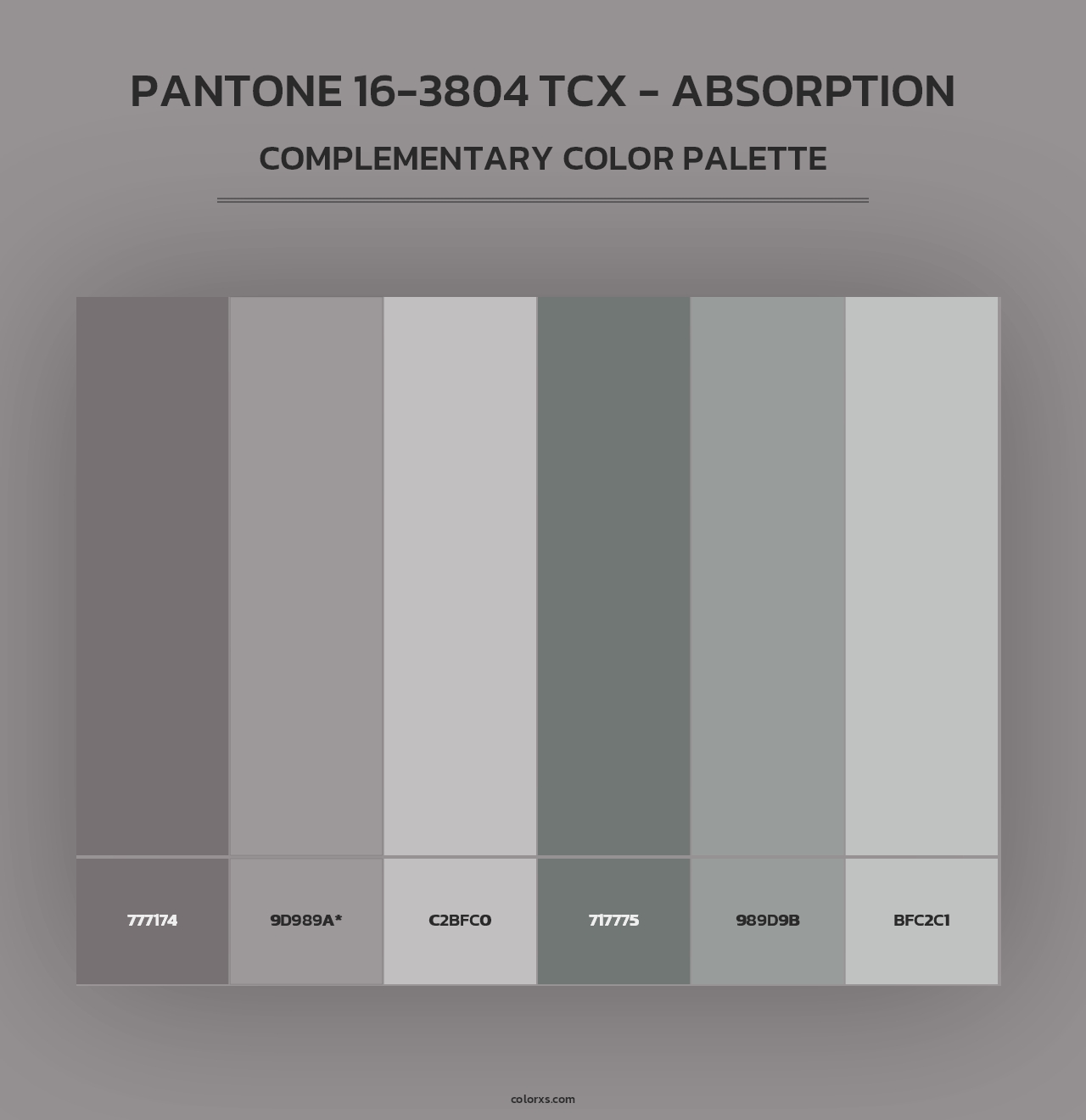 PANTONE 16-3804 TCX - Absorption - Complementary Color Palette