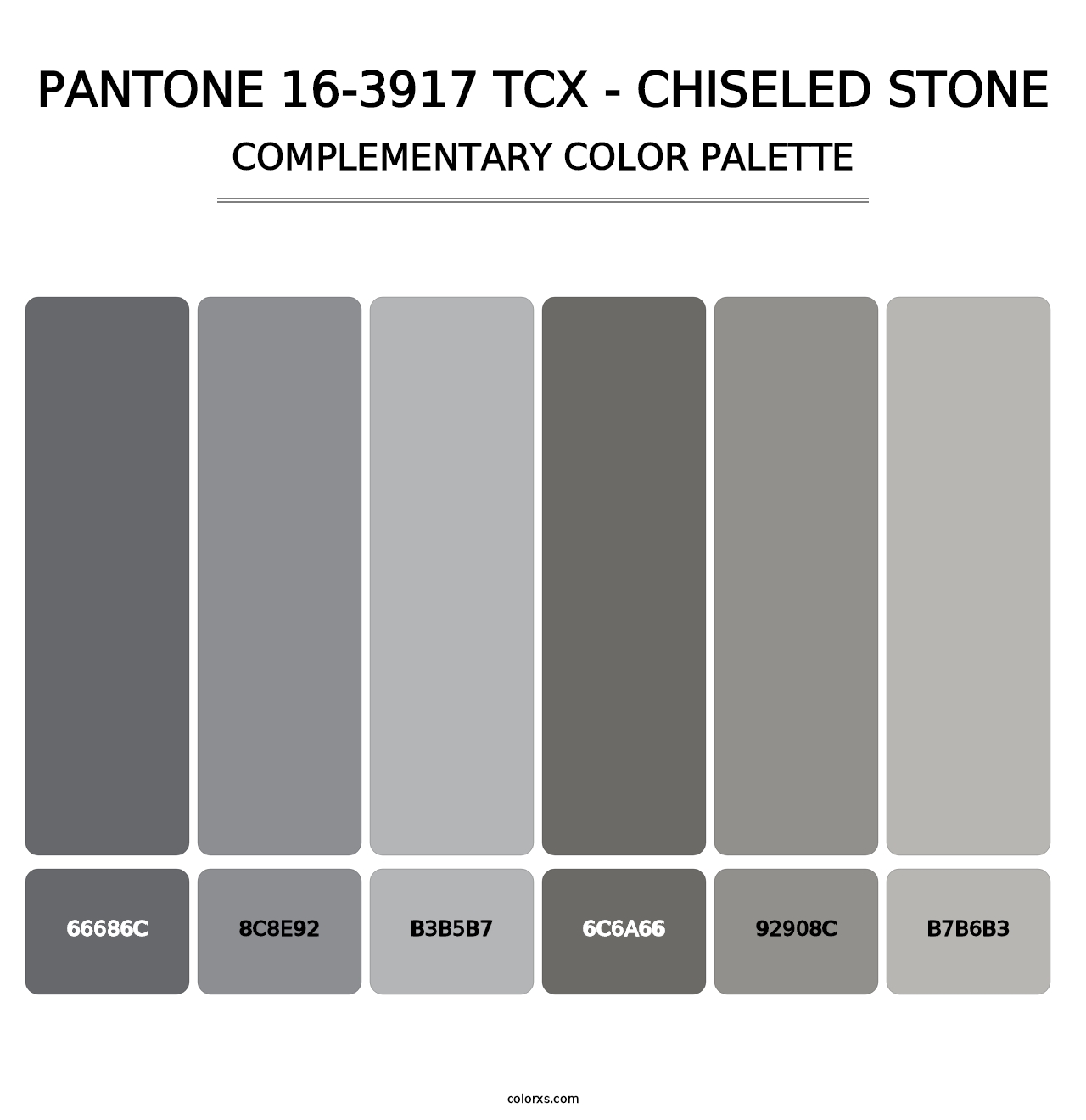 PANTONE 16-3917 TCX - Chiseled Stone - Complementary Color Palette