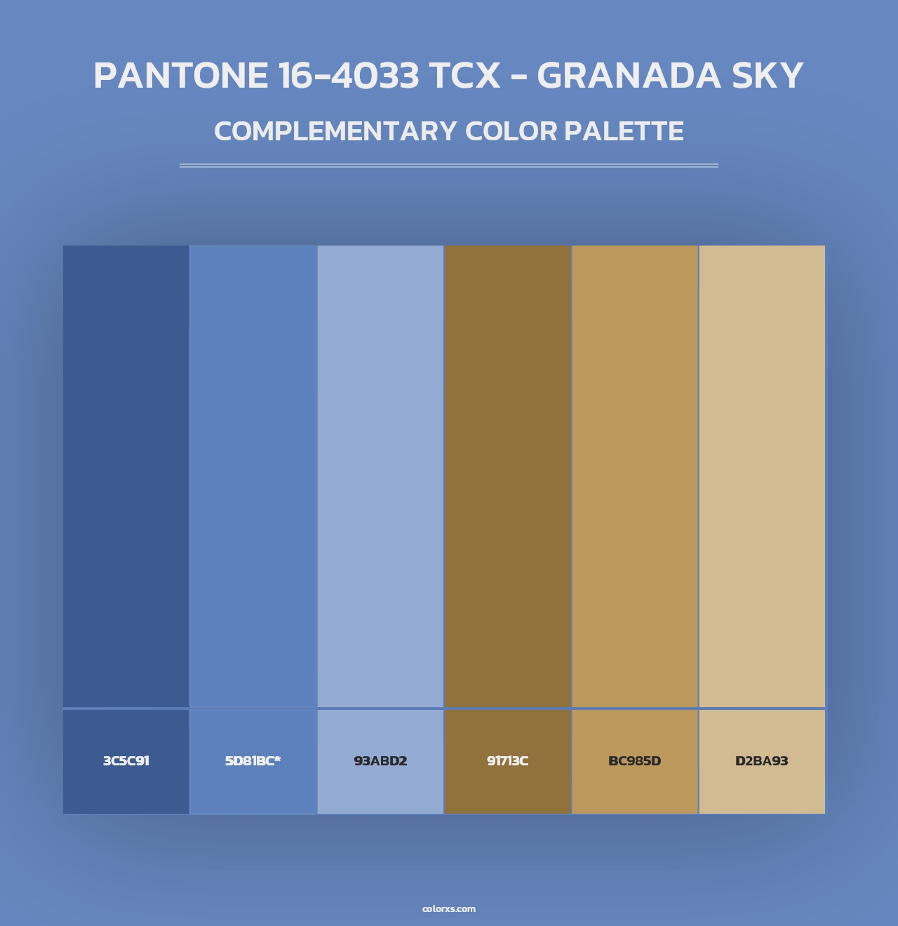 PANTONE 16-4033 TCX - Granada Sky - Complementary Color Palette