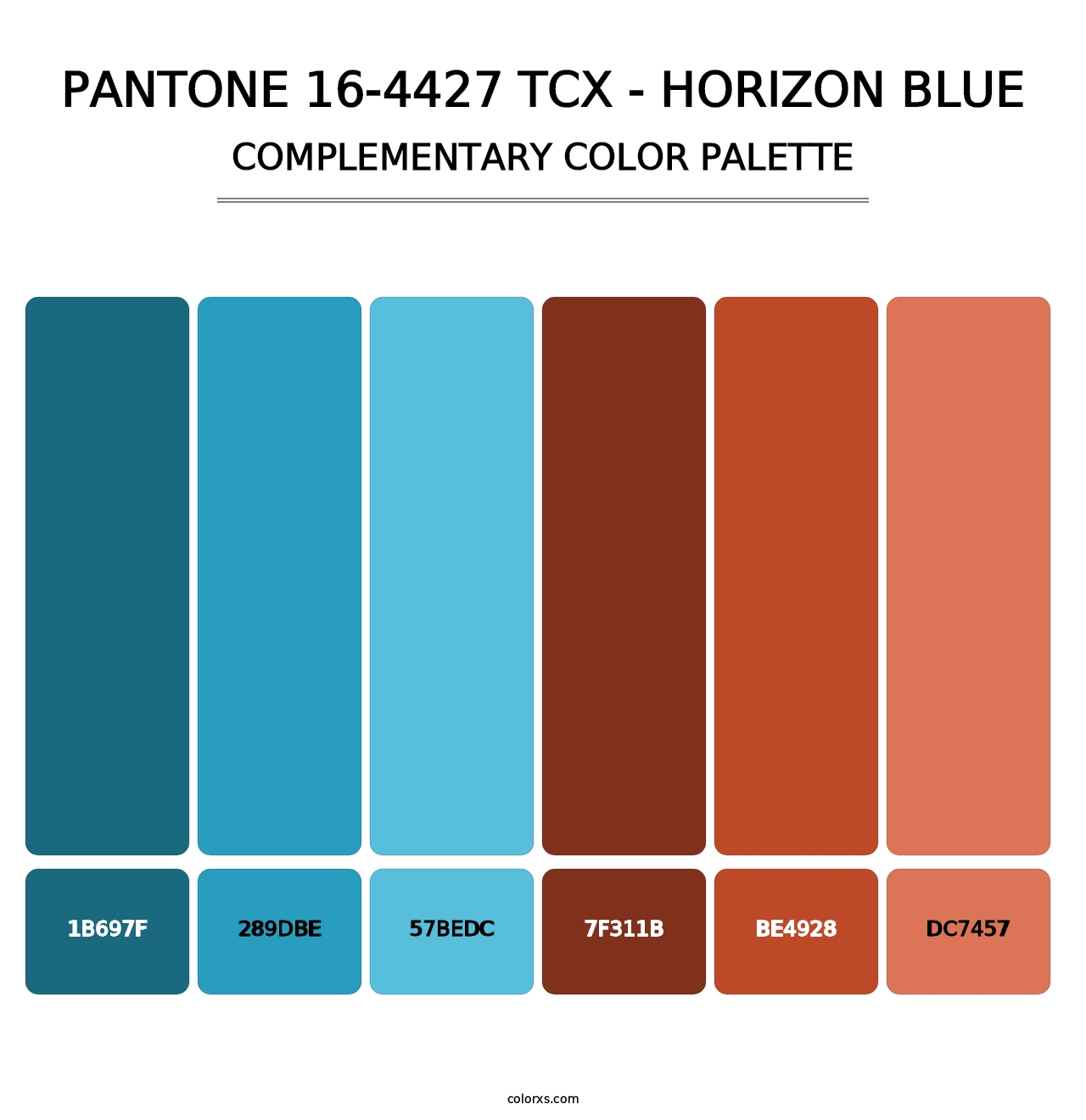 PANTONE 16-4427 TCX - Horizon Blue - Complementary Color Palette