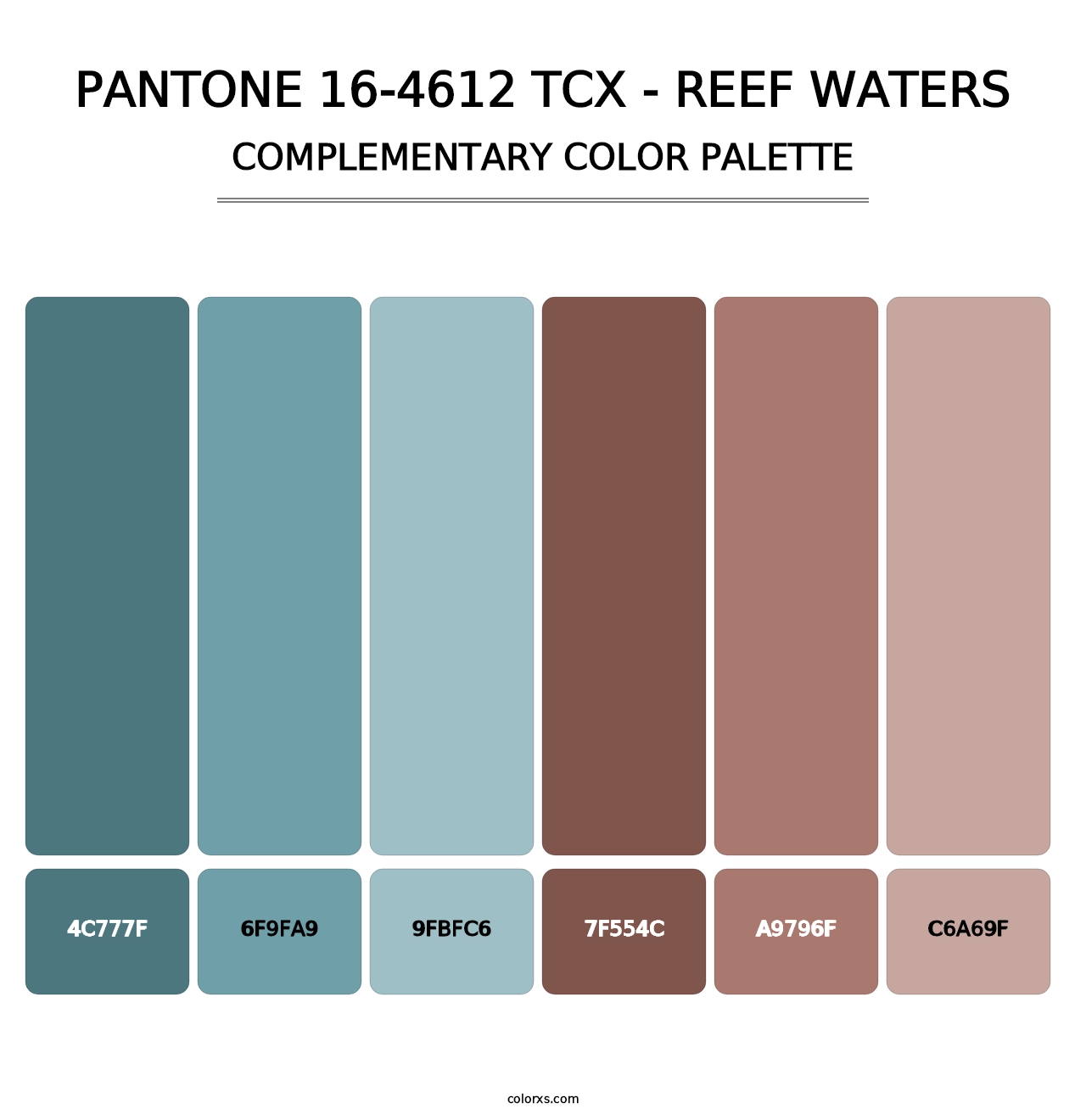 PANTONE 16-4612 TCX - Reef Waters - Complementary Color Palette