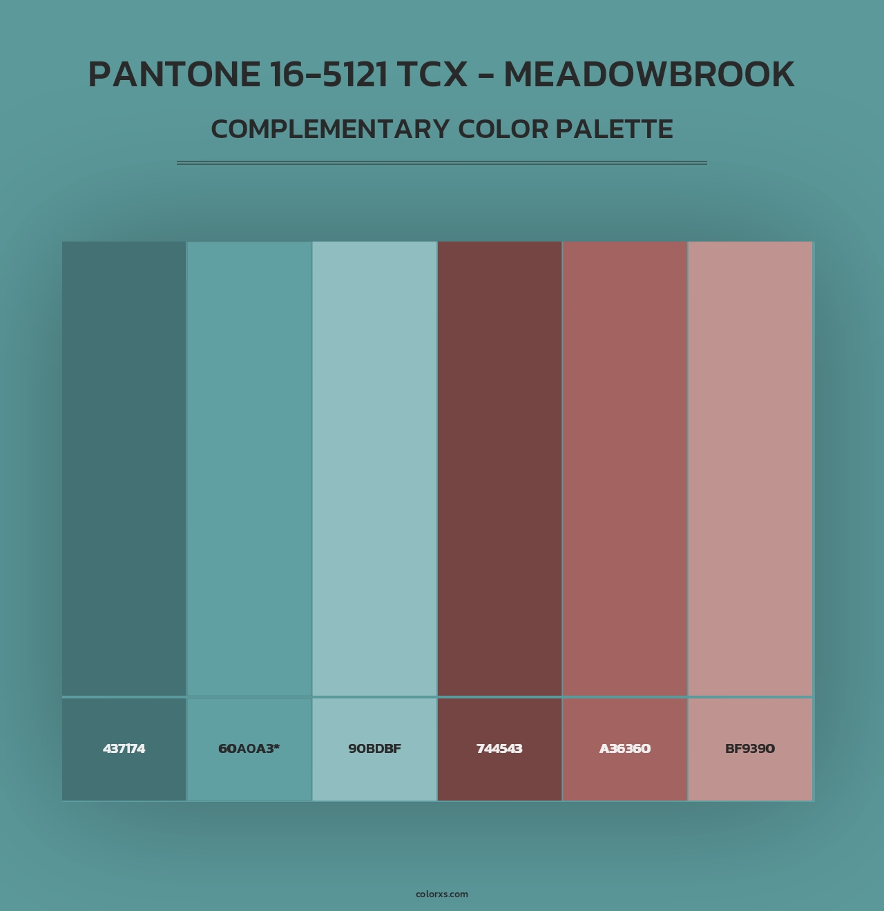 PANTONE 16-5121 TCX - Meadowbrook - Complementary Color Palette