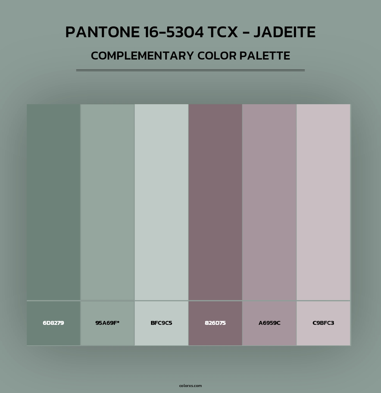 PANTONE 16-5304 TCX - Jadeite - Complementary Color Palette