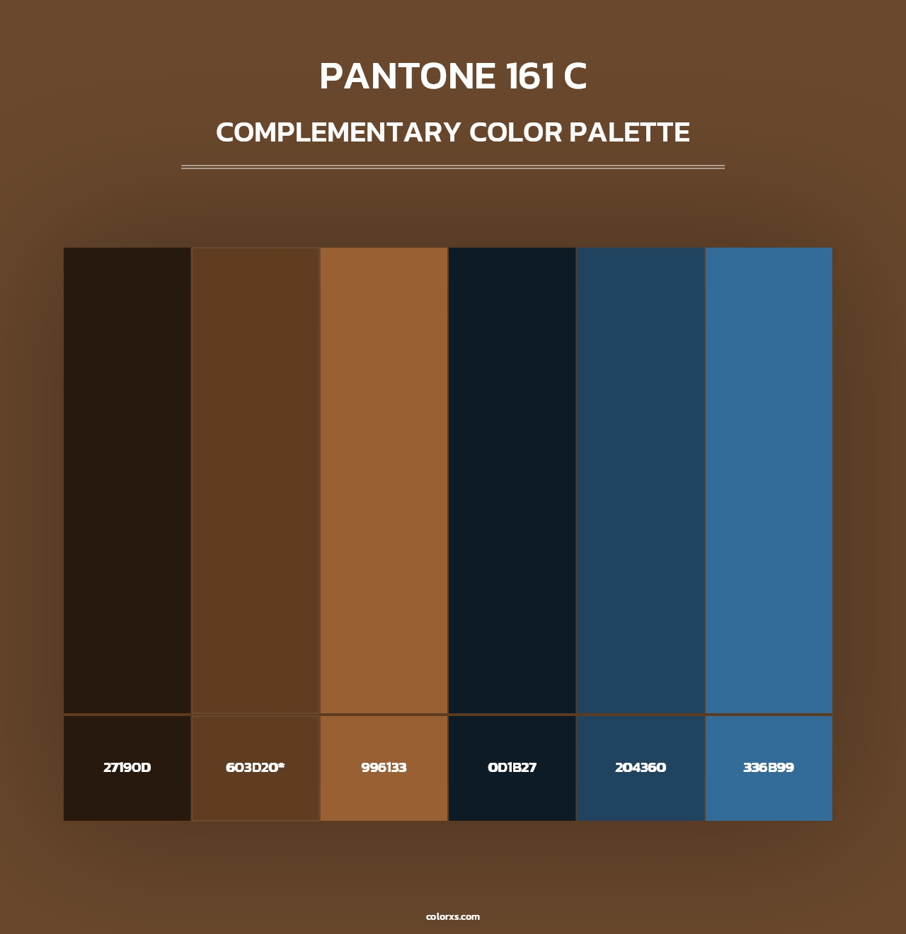 PANTONE 161 C - Complementary Color Palette