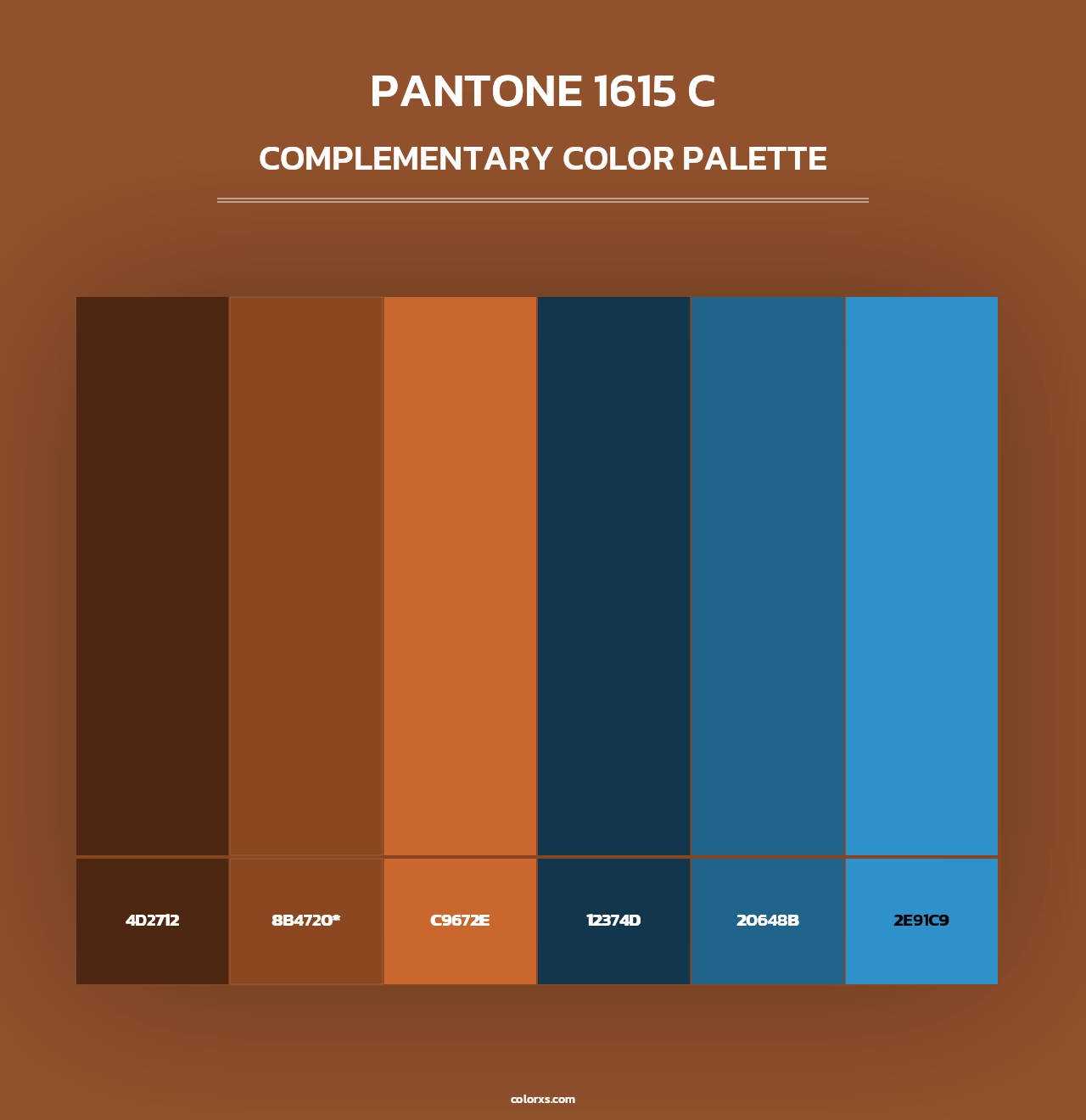 PANTONE 1615 C - Complementary Color Palette