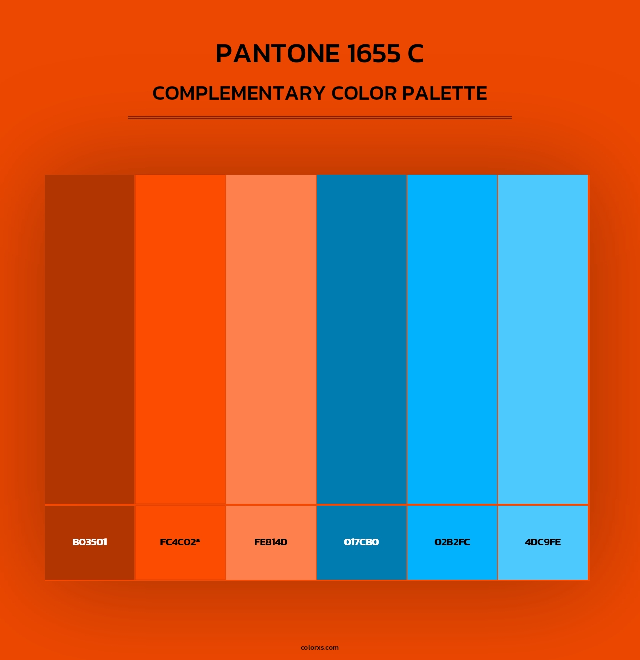 PANTONE 1655 C - Complementary Color Palette