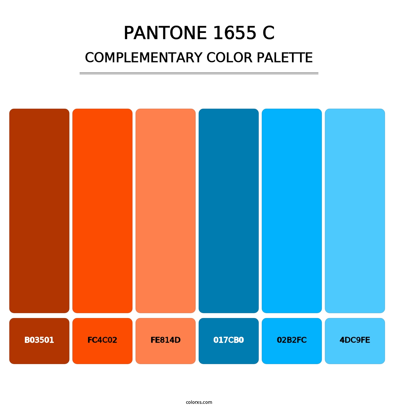 PANTONE 1655 C - Complementary Color Palette