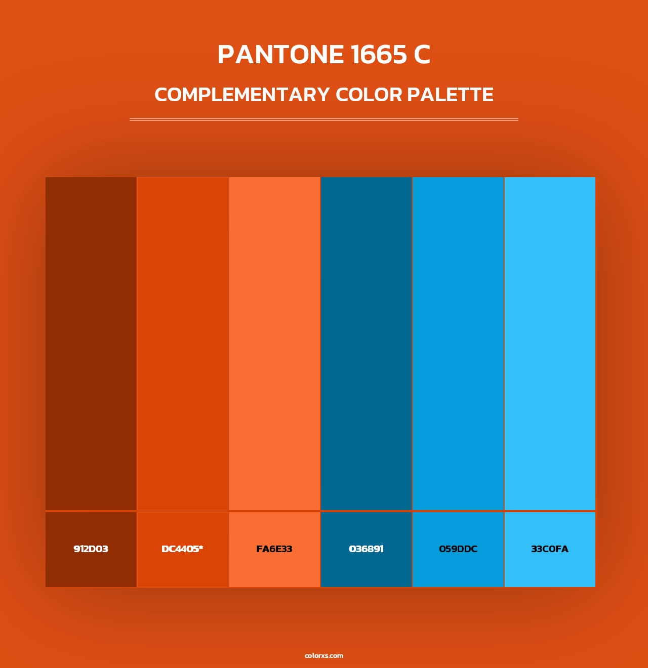 PANTONE 1665 C - Complementary Color Palette