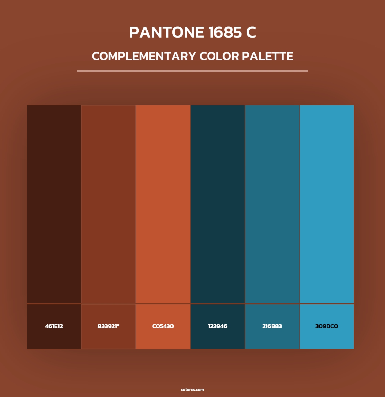 PANTONE 1685 C - Complementary Color Palette