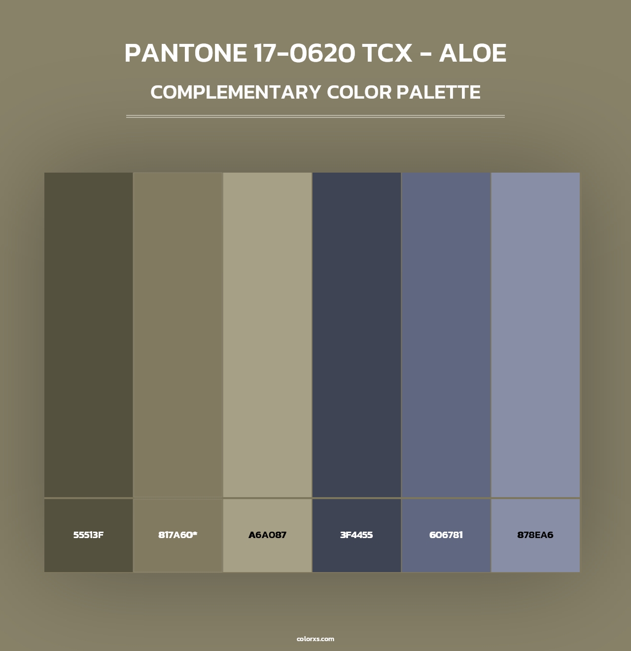 PANTONE 17-0620 TCX - Aloe - Complementary Color Palette