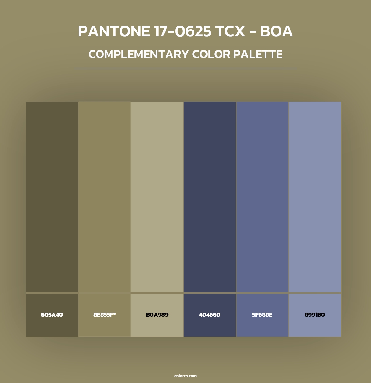 PANTONE 17-0625 TCX - Boa - Complementary Color Palette