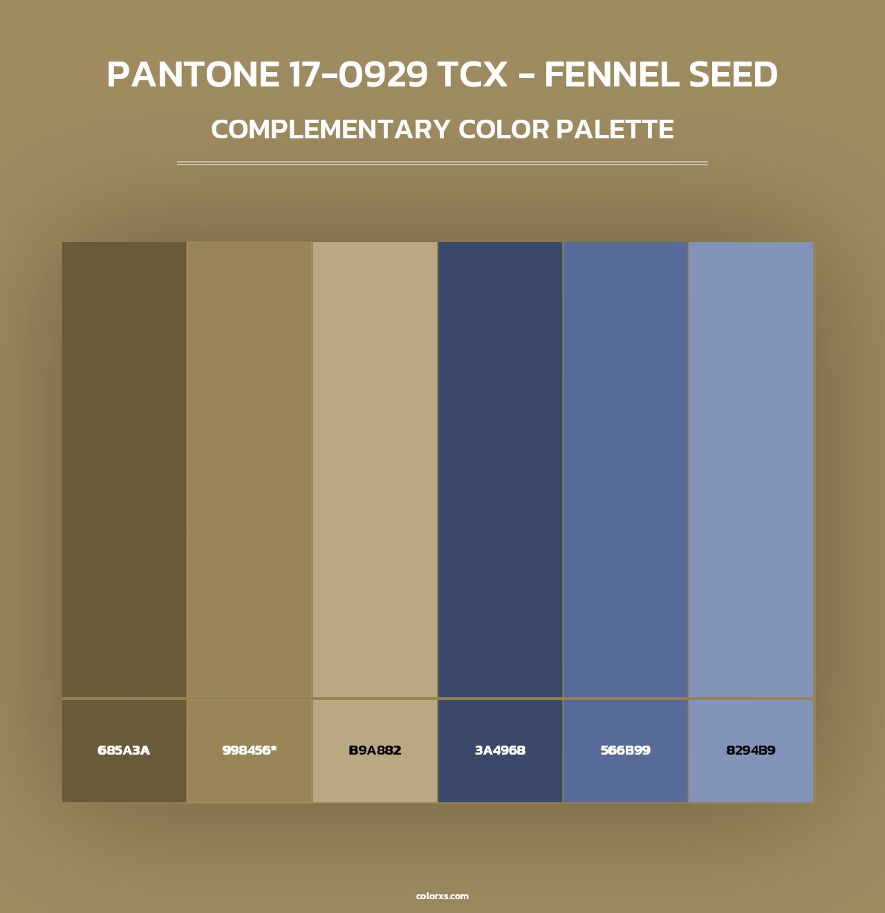 PANTONE 17-0929 TCX - Fennel Seed - Complementary Color Palette