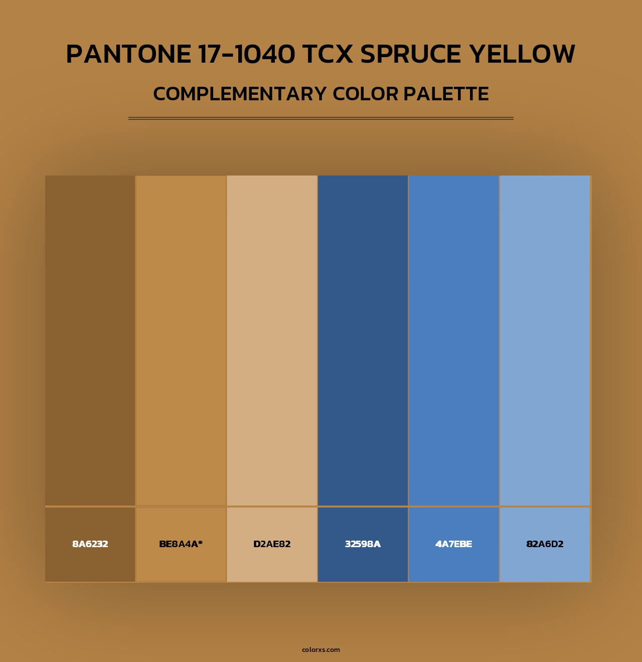 PANTONE 17-1040 TCX Spruce Yellow - Complementary Color Palette