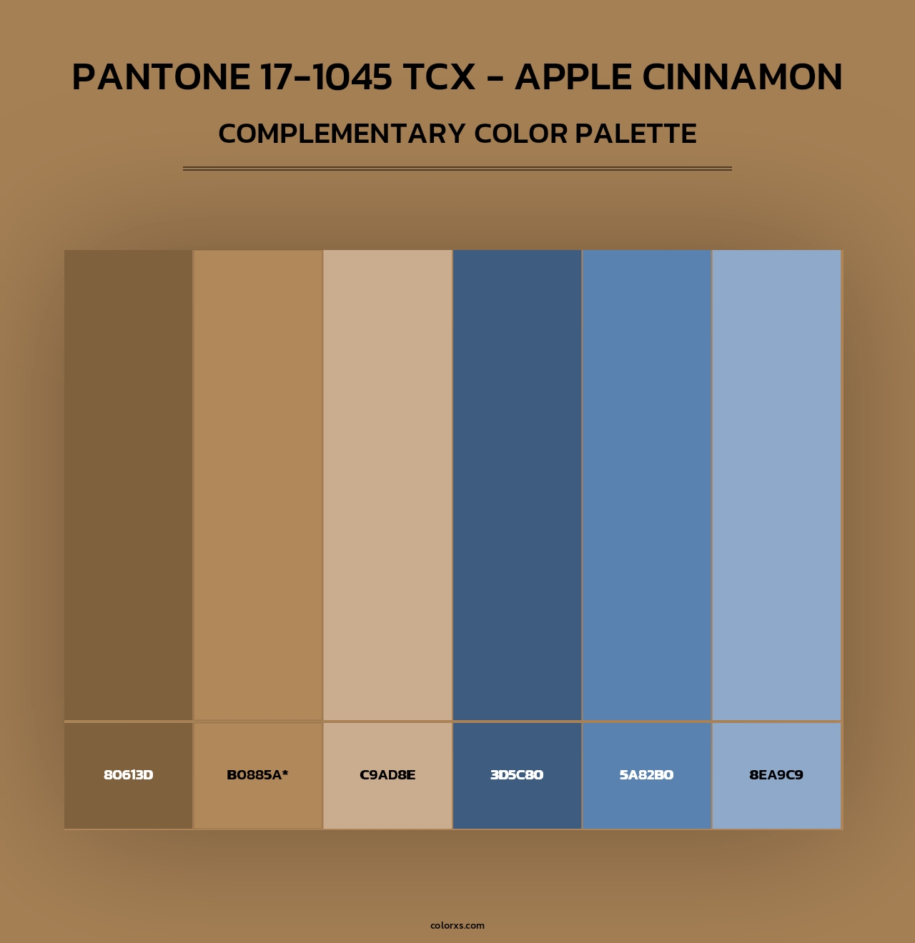 PANTONE 17-1045 TCX - Apple Cinnamon - Complementary Color Palette