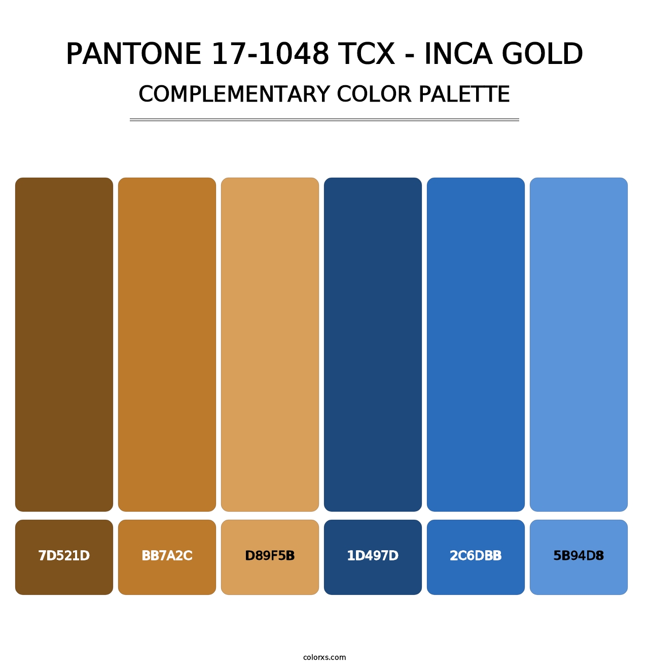 PANTONE 17-1048 TCX - Inca Gold - Complementary Color Palette