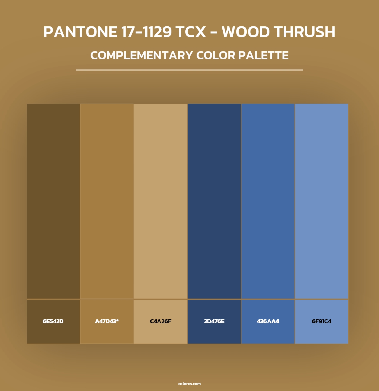 PANTONE 17-1129 TCX - Wood Thrush - Complementary Color Palette