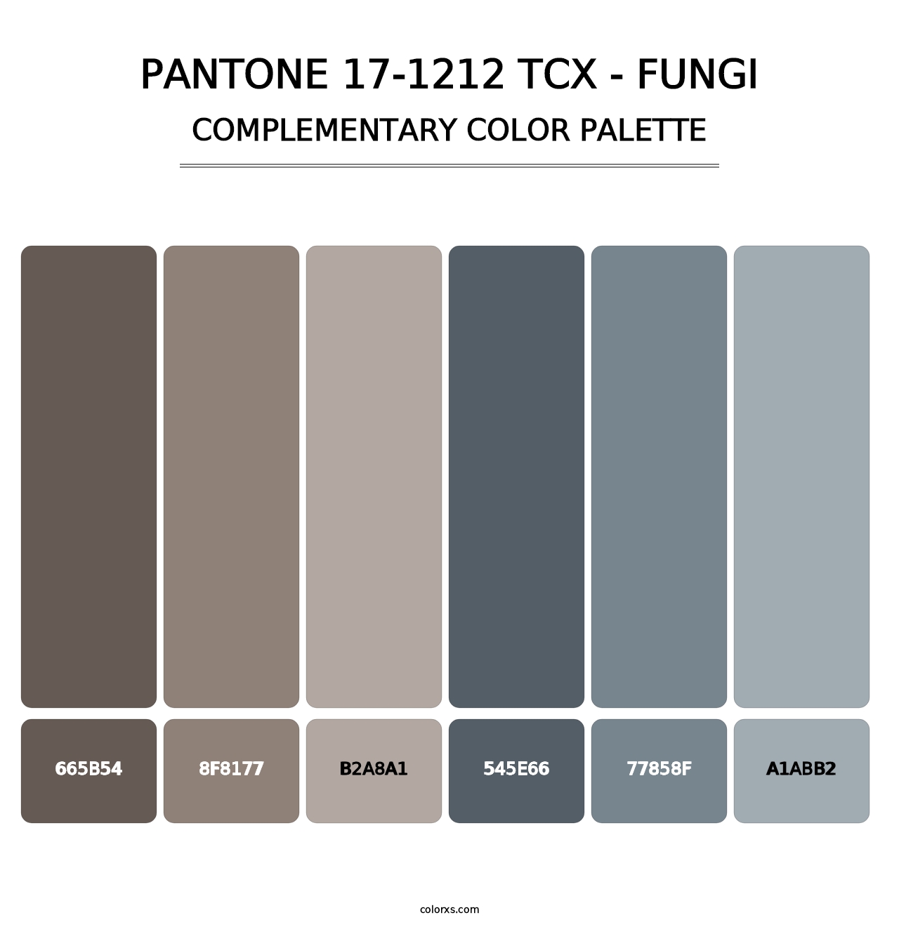 PANTONE 17-1212 TCX - Fungi - Complementary Color Palette