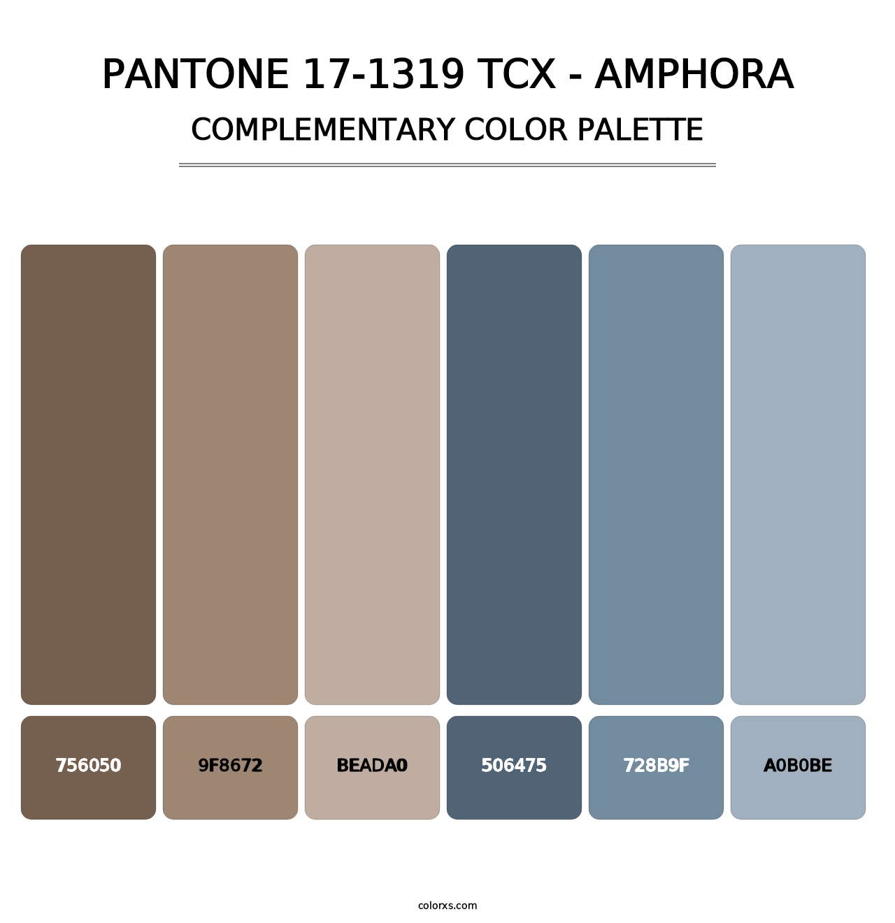 PANTONE 17-1319 TCX - Amphora - Complementary Color Palette