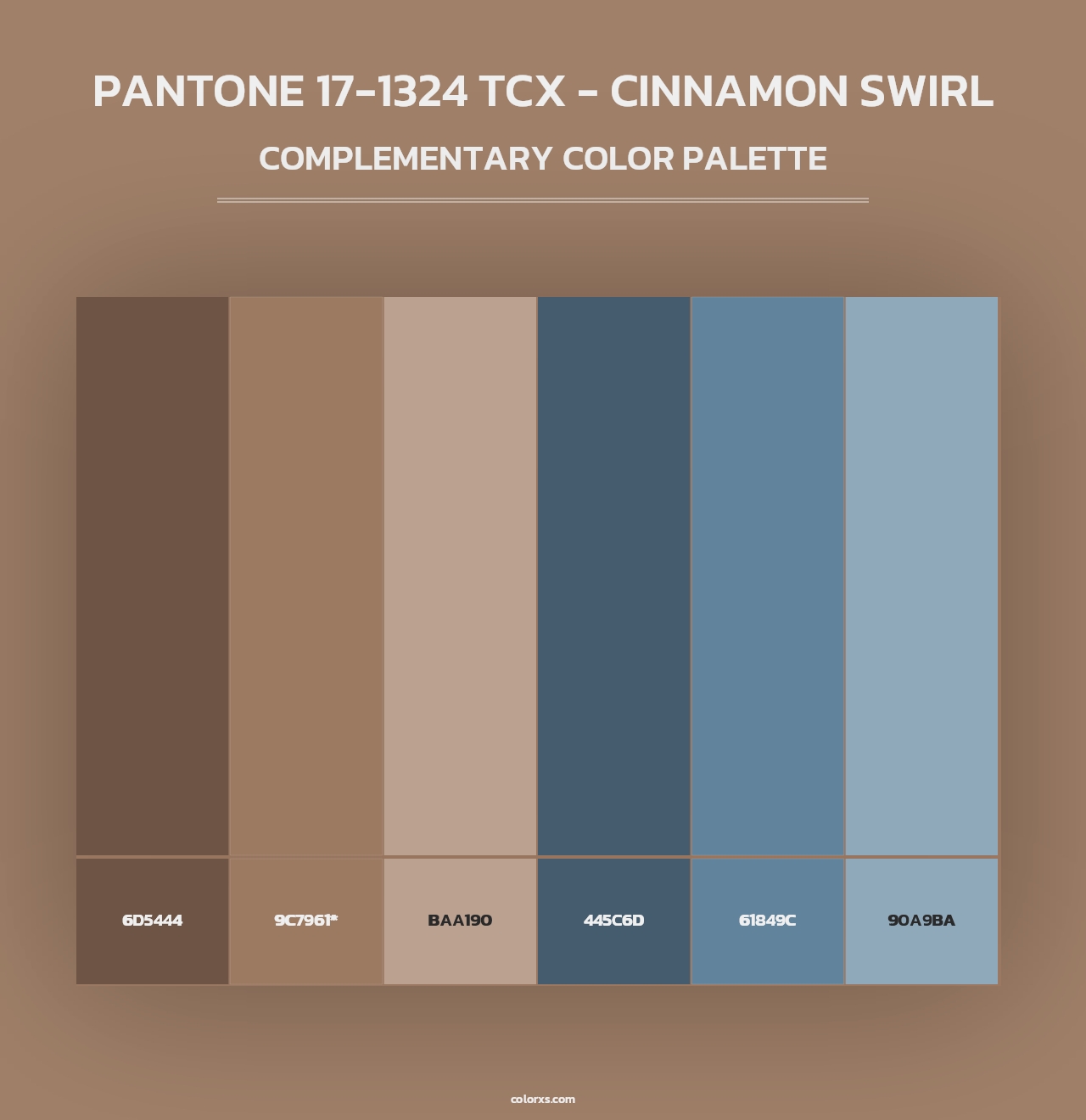 PANTONE 17-1324 TCX - Cinnamon Swirl - Complementary Color Palette