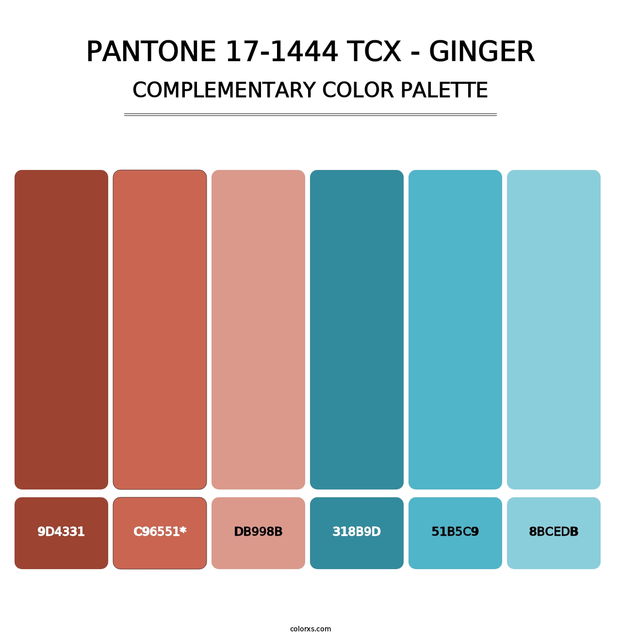 PANTONE 17-1444 TCX - Ginger - Complementary Color Palette
