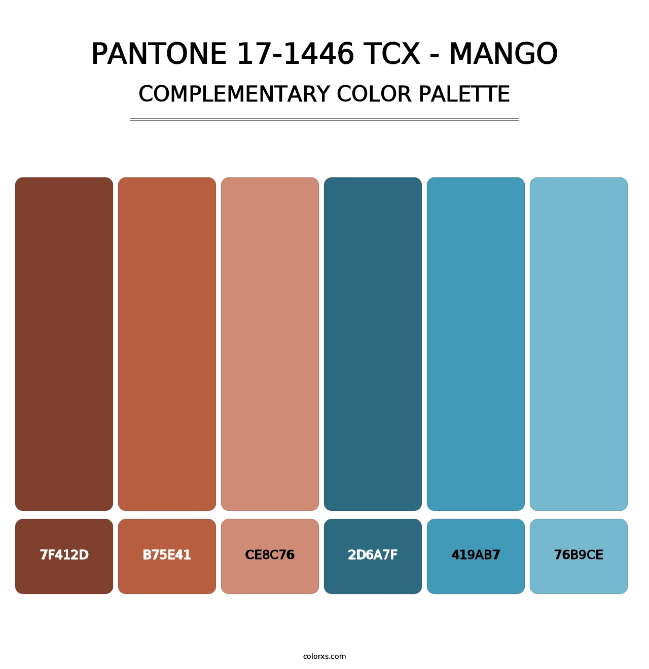 PANTONE 17-1446 TCX - Mango - Complementary Color Palette