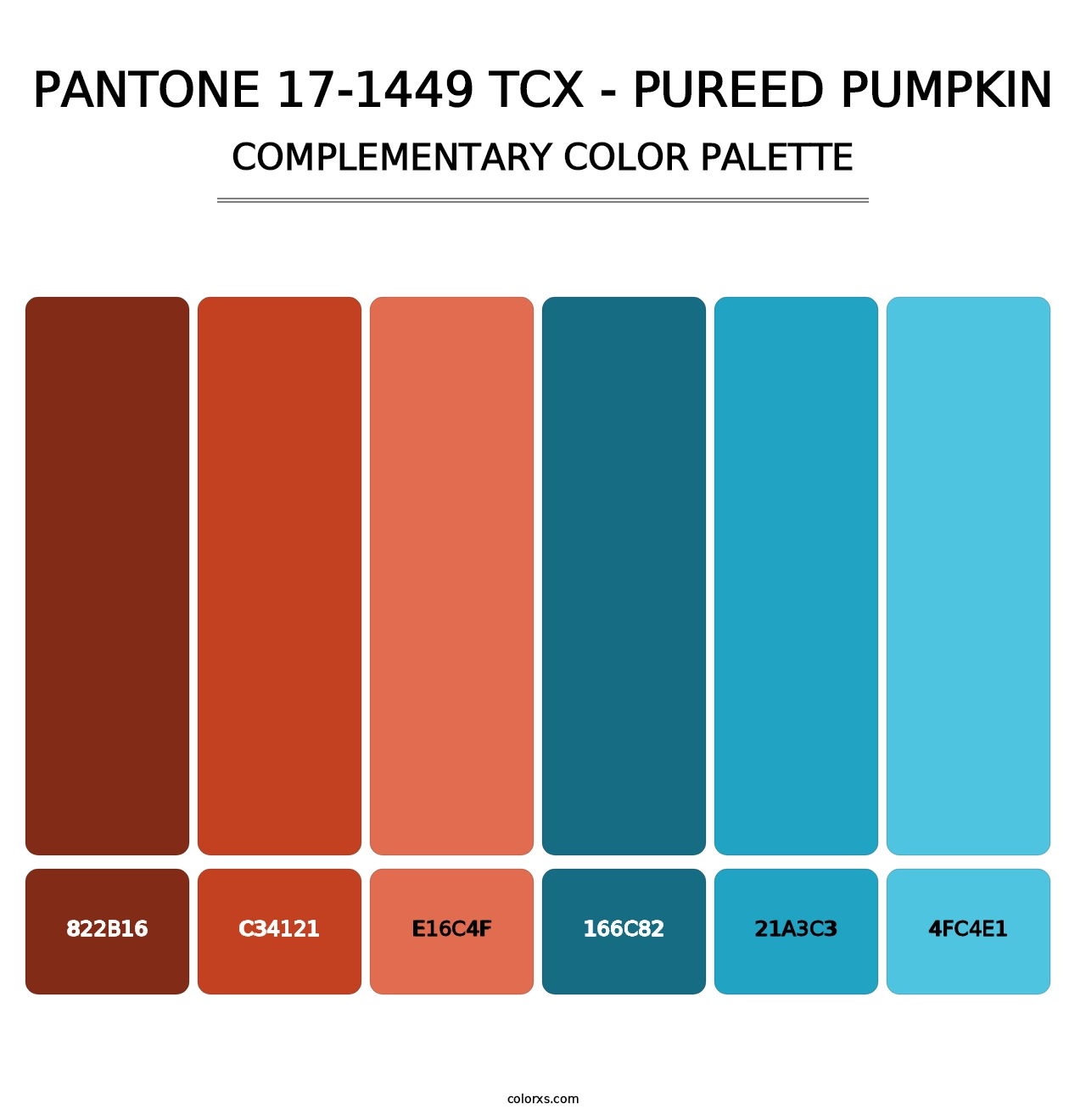 PANTONE 17-1449 TCX - Pureed Pumpkin - Complementary Color Palette
