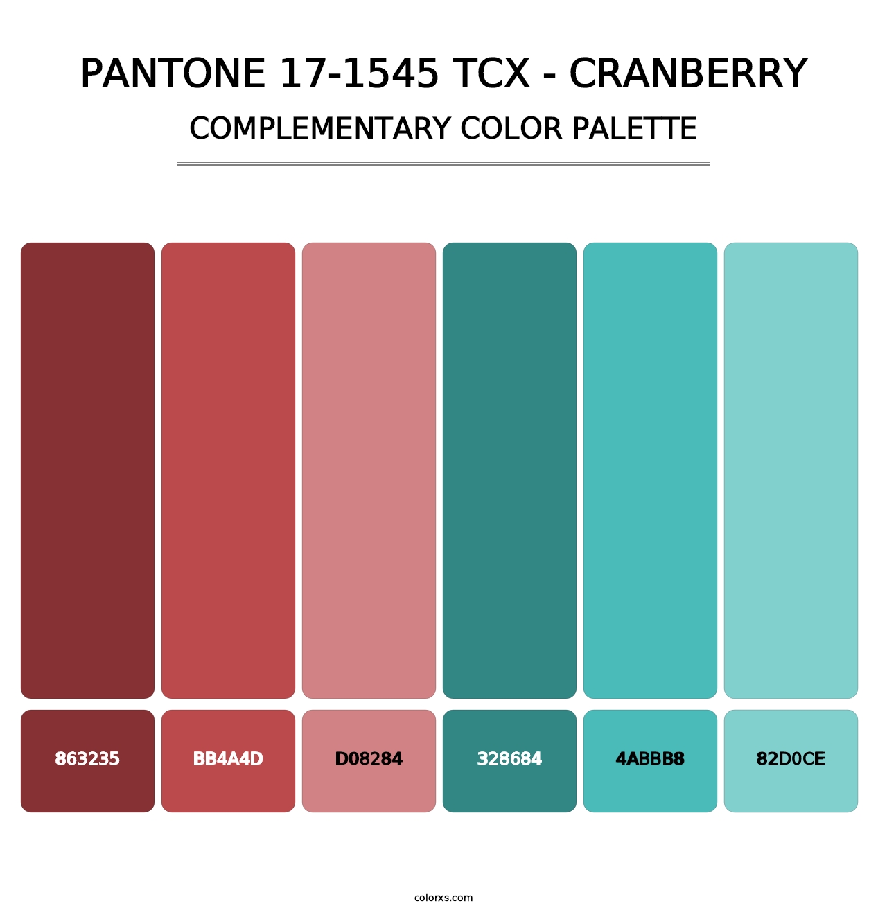 PANTONE 17-1545 TCX - Cranberry - Complementary Color Palette