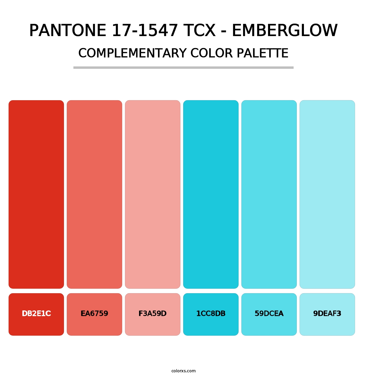 PANTONE 17-1547 TCX - Emberglow - Complementary Color Palette
