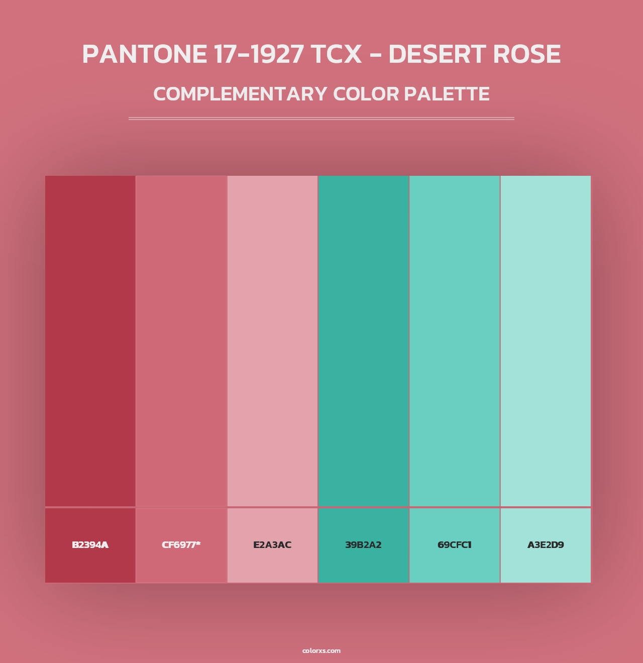 PANTONE 17-1927 TCX - Desert Rose - Complementary Color Palette
