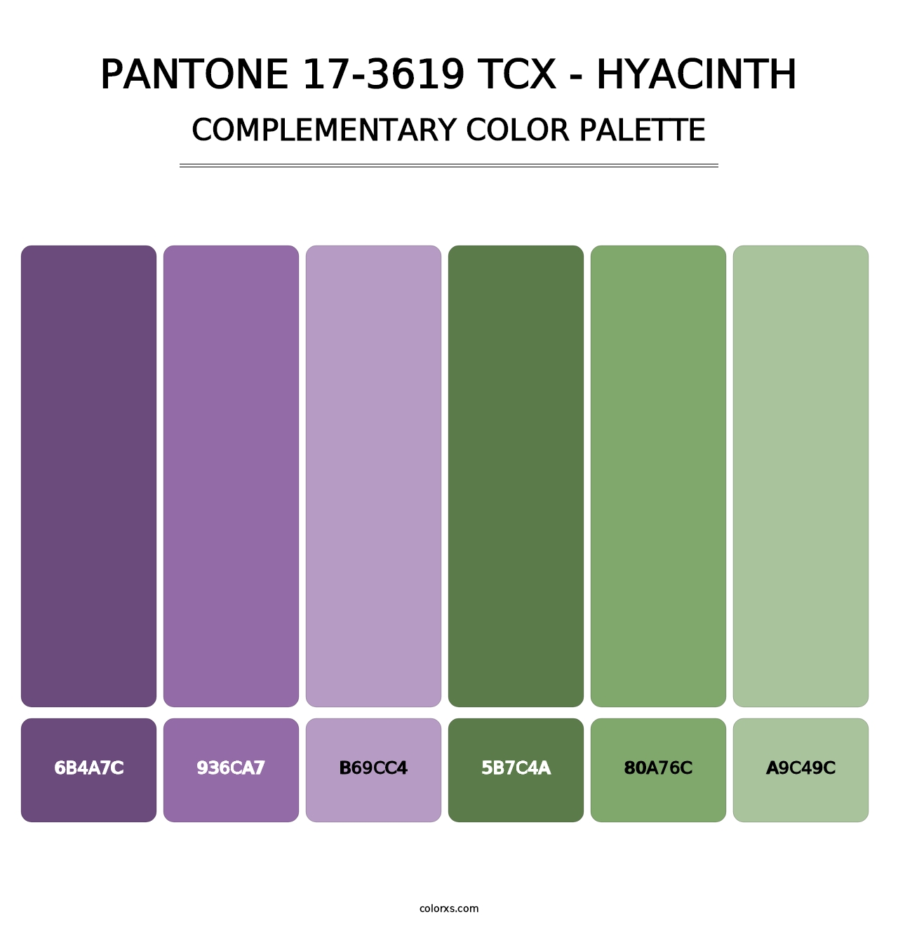 PANTONE 17-3619 TCX - Hyacinth - Complementary Color Palette