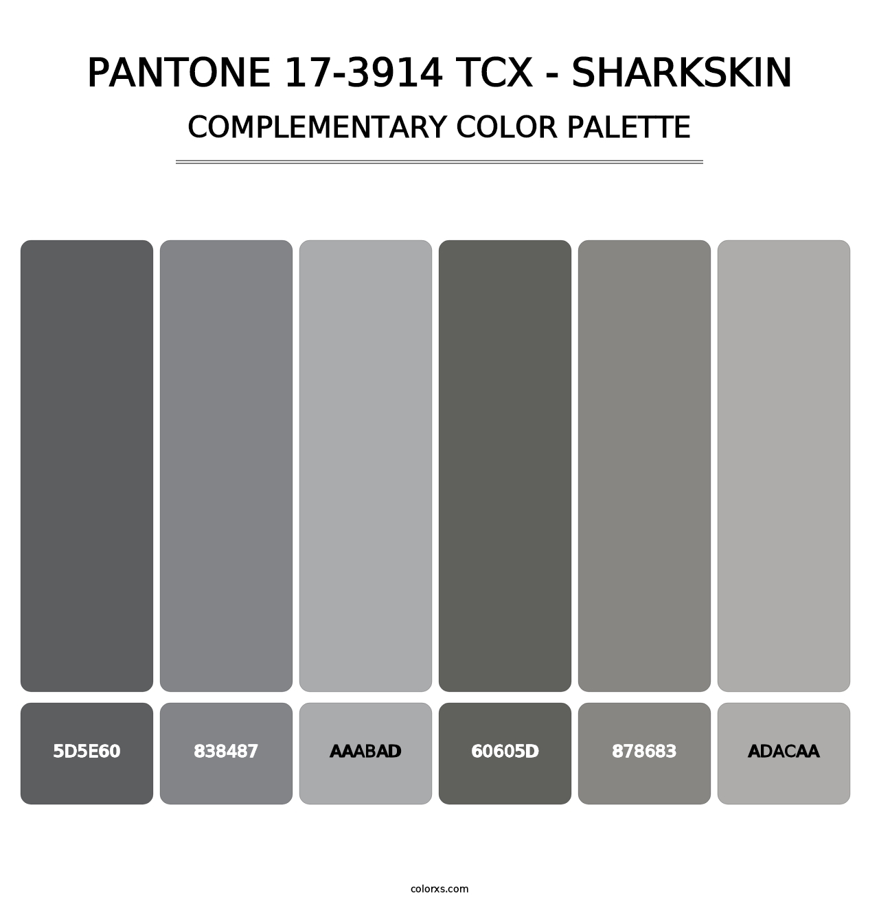 PANTONE 17-3914 TCX - Sharkskin - Complementary Color Palette